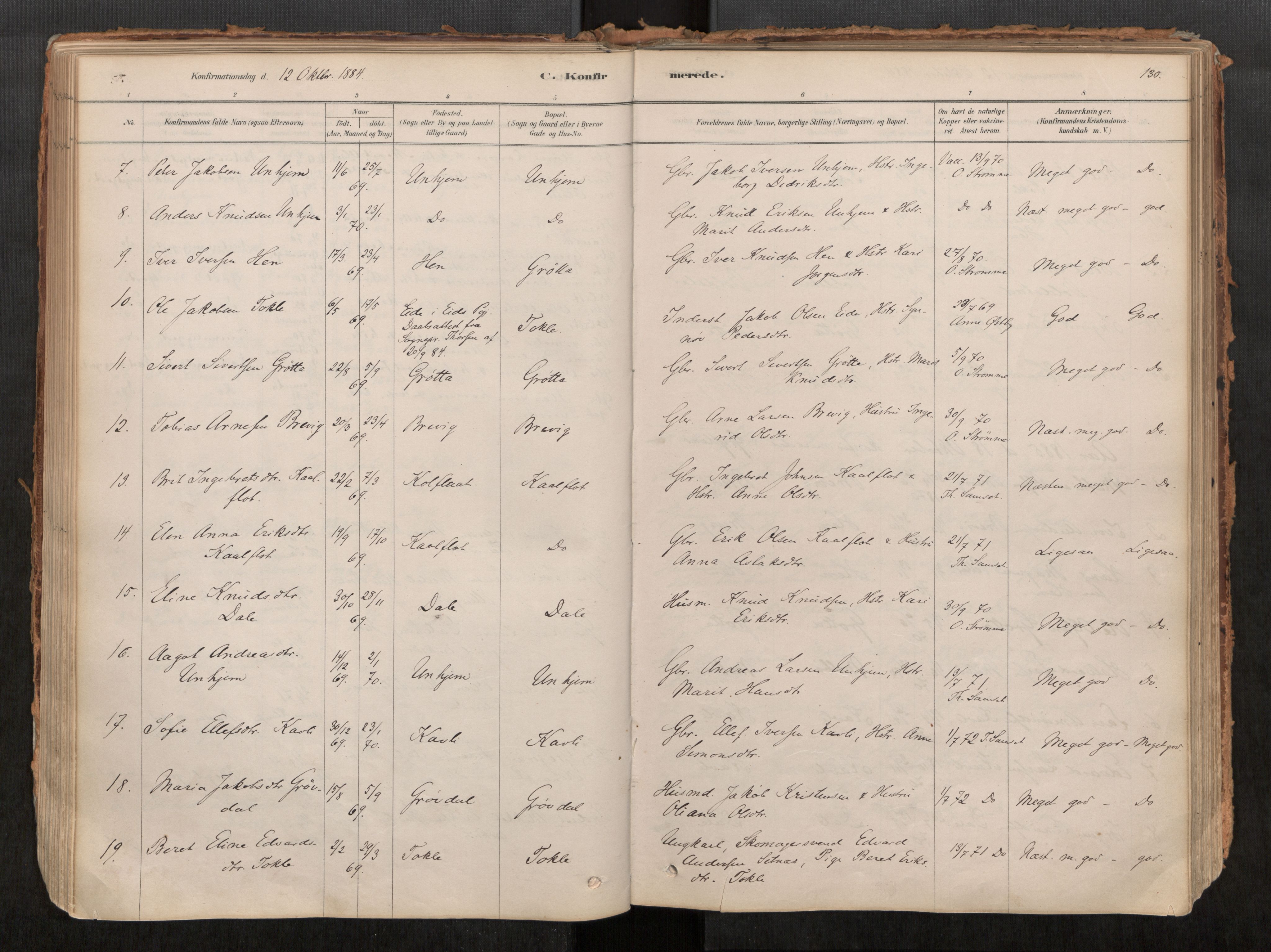 Ministerialprotokoller, klokkerbøker og fødselsregistre - Møre og Romsdal, AV/SAT-A-1454/545/L0594: Parish register (official) no. 545A03, 1878-1920, p. 130