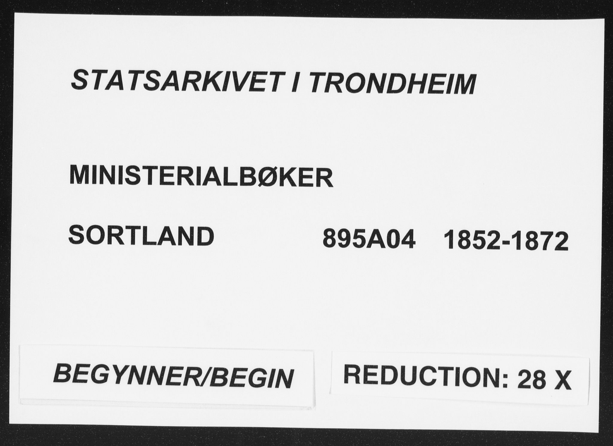 Ministerialprotokoller, klokkerbøker og fødselsregistre - Nordland, AV/SAT-A-1459/895/L1369: Parish register (official) no. 895A04, 1852-1872