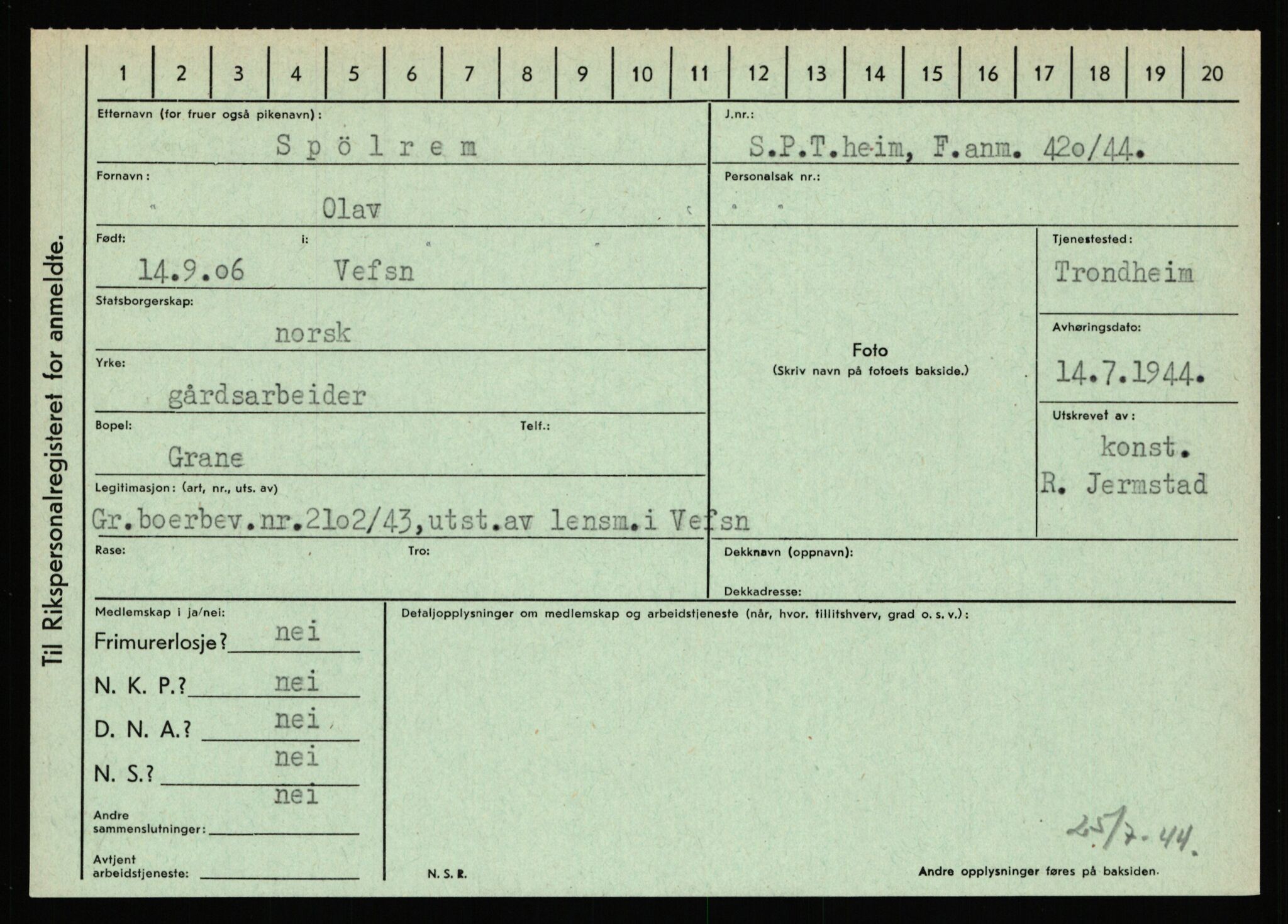 Statspolitiet - Hovedkontoret / Osloavdelingen, AV/RA-S-1329/C/Ca/L0014: Seterlien - Svartås, 1943-1945, p. 2774