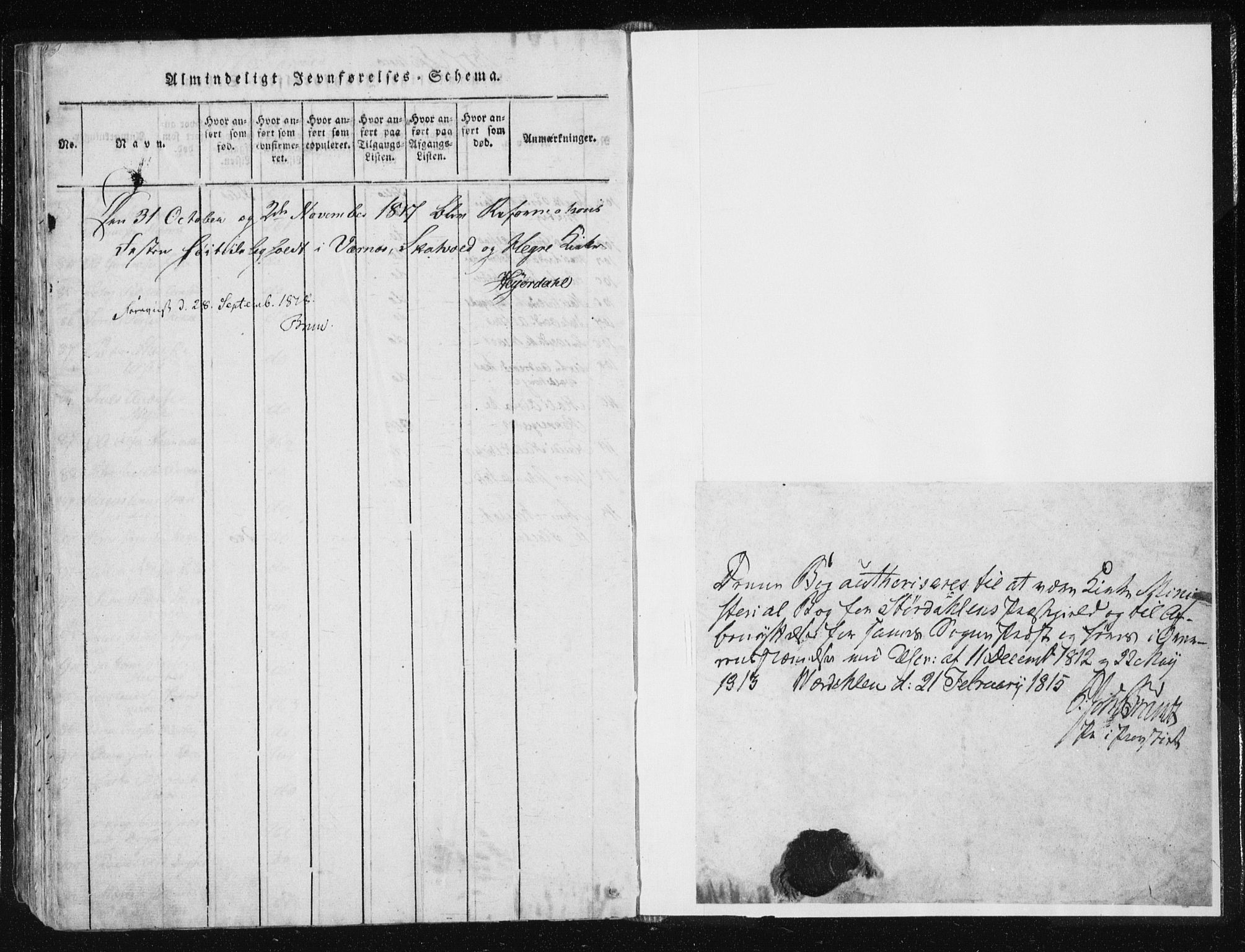 Ministerialprotokoller, klokkerbøker og fødselsregistre - Nord-Trøndelag, SAT/A-1458/709/L0061: Parish register (official) no. 709A08 /4, 1815-1819