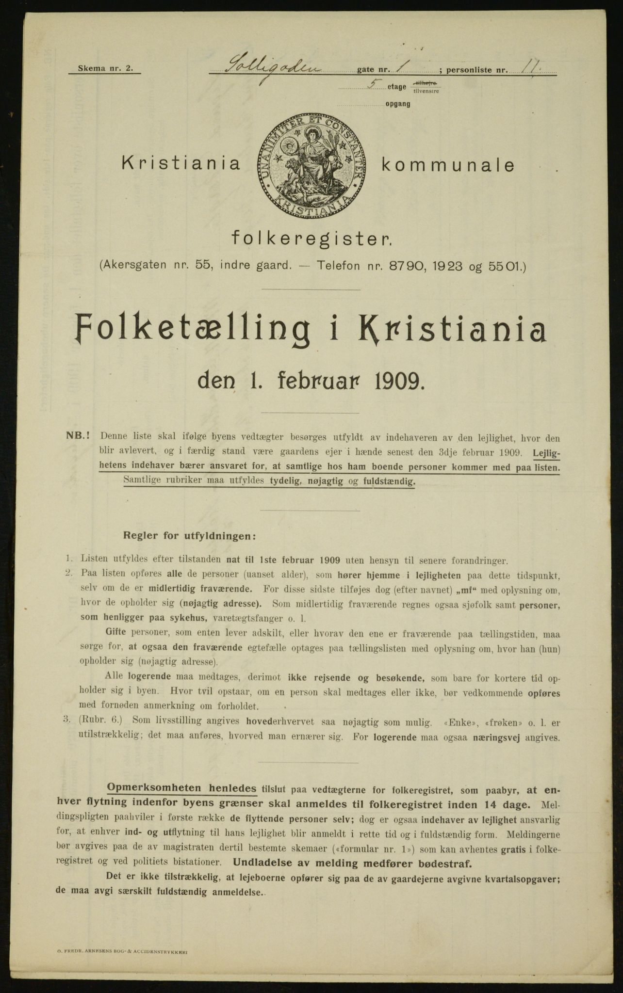 OBA, Municipal Census 1909 for Kristiania, 1909, p. 90362