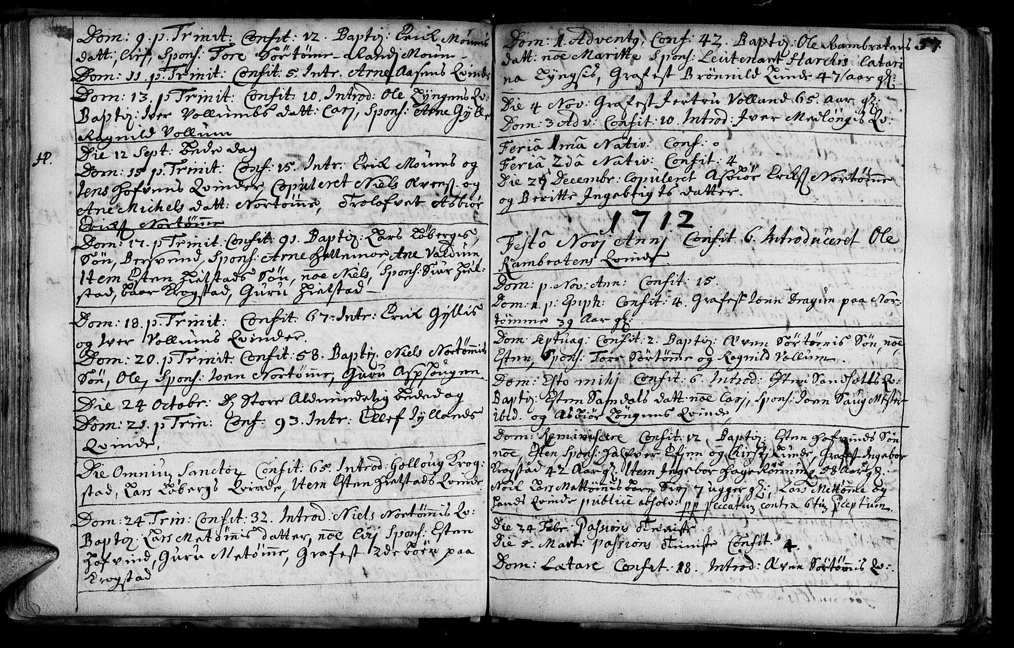 Ministerialprotokoller, klokkerbøker og fødselsregistre - Sør-Trøndelag, SAT/A-1456/692/L1101: Parish register (official) no. 692A01, 1690-1746, p. 57