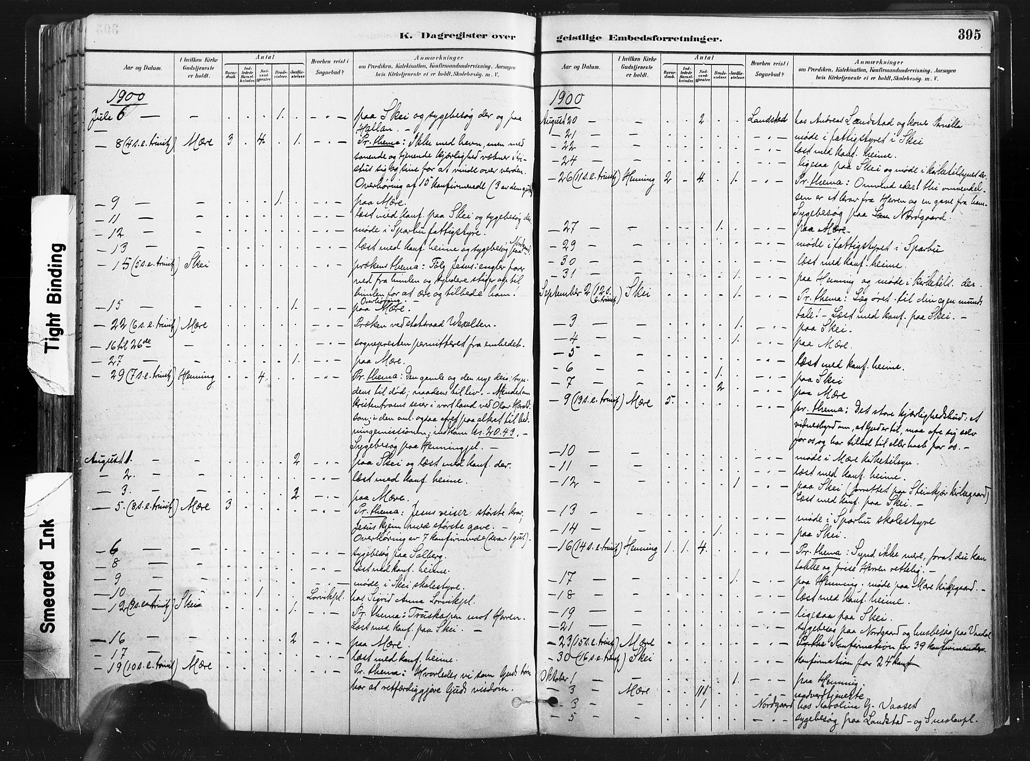 Ministerialprotokoller, klokkerbøker og fødselsregistre - Nord-Trøndelag, SAT/A-1458/735/L0351: Parish register (official) no. 735A10, 1884-1908, p. 395