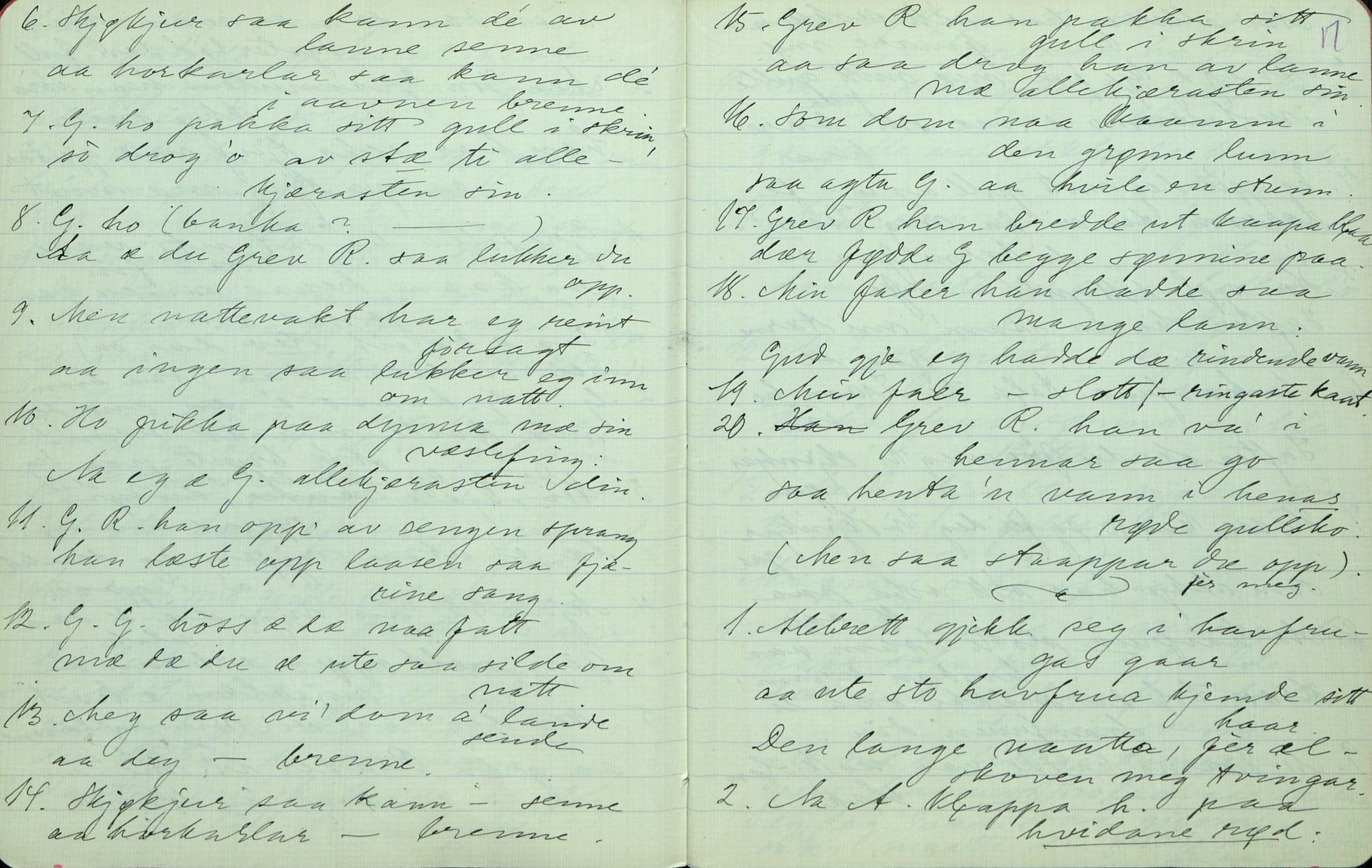 Rikard Berge, TEMU/TGM-A-1003/F/L0007/0012: 251-299 / 262 Bø, Raudland, Seljord, 1914-1915, p. 16-17