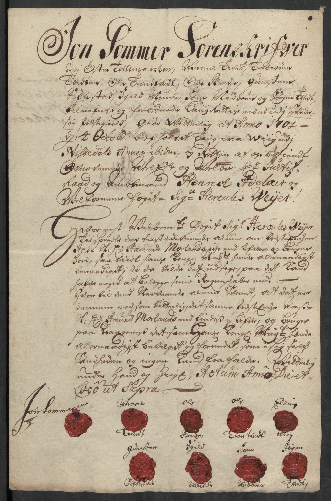 Rentekammeret inntil 1814, Reviderte regnskaper, Fogderegnskap, AV/RA-EA-4092/R36/L2105: Fogderegnskap Øvre og Nedre Telemark og Bamble, 1701, p. 214