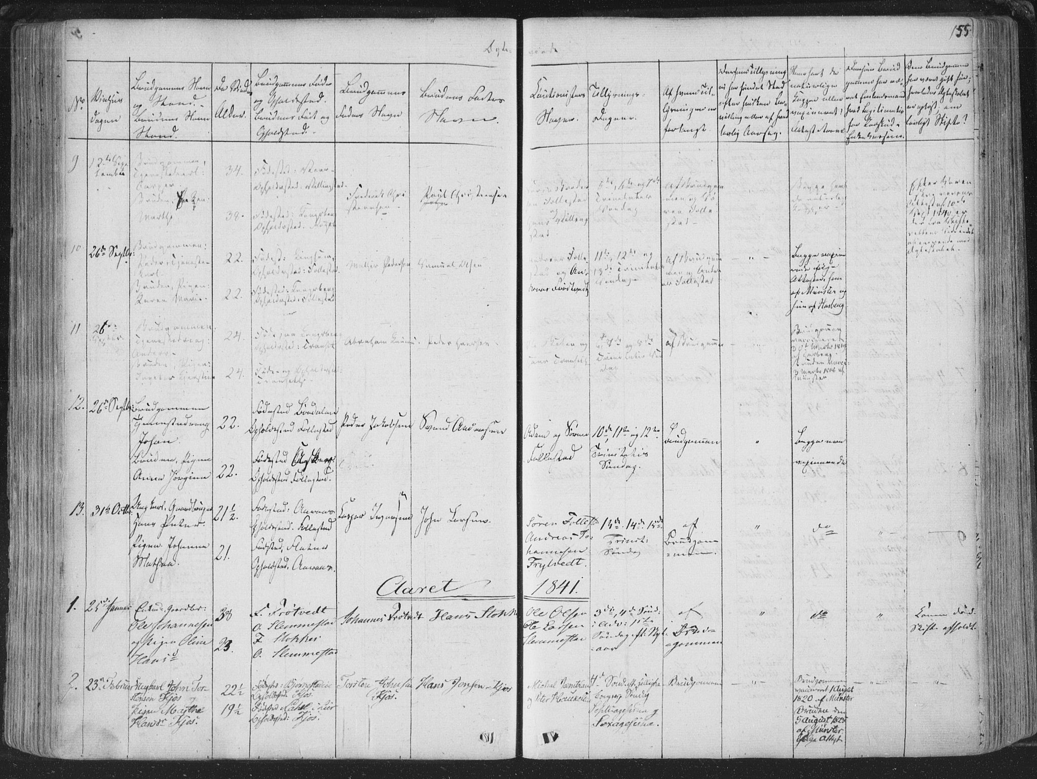 Røyken kirkebøker, AV/SAKO-A-241/F/Fa/L0005: Parish register (official) no. 5, 1833-1856, p. 155