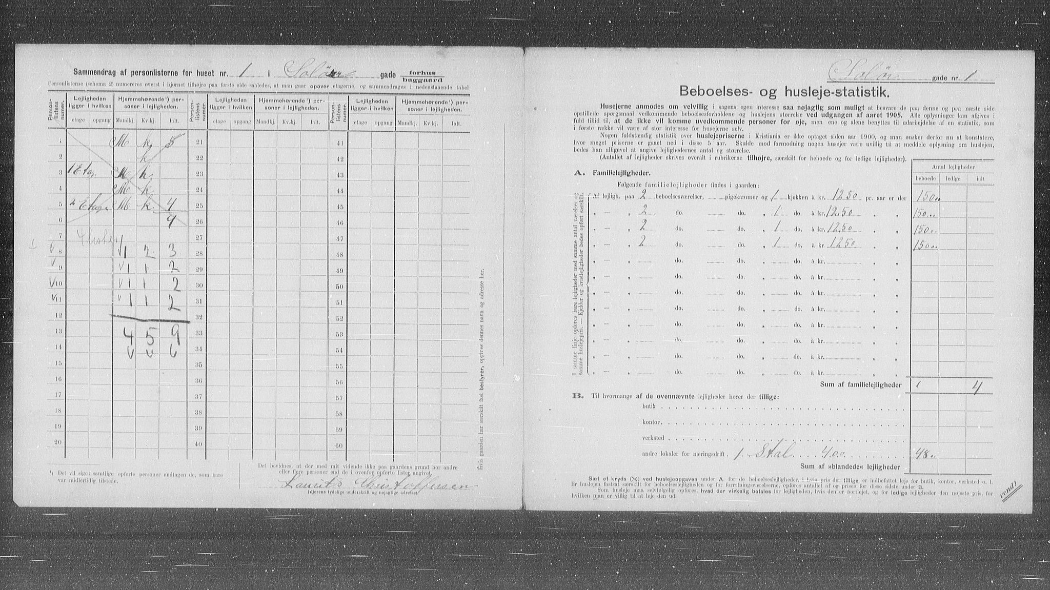 OBA, Municipal Census 1905 for Kristiania, 1905, p. 51735