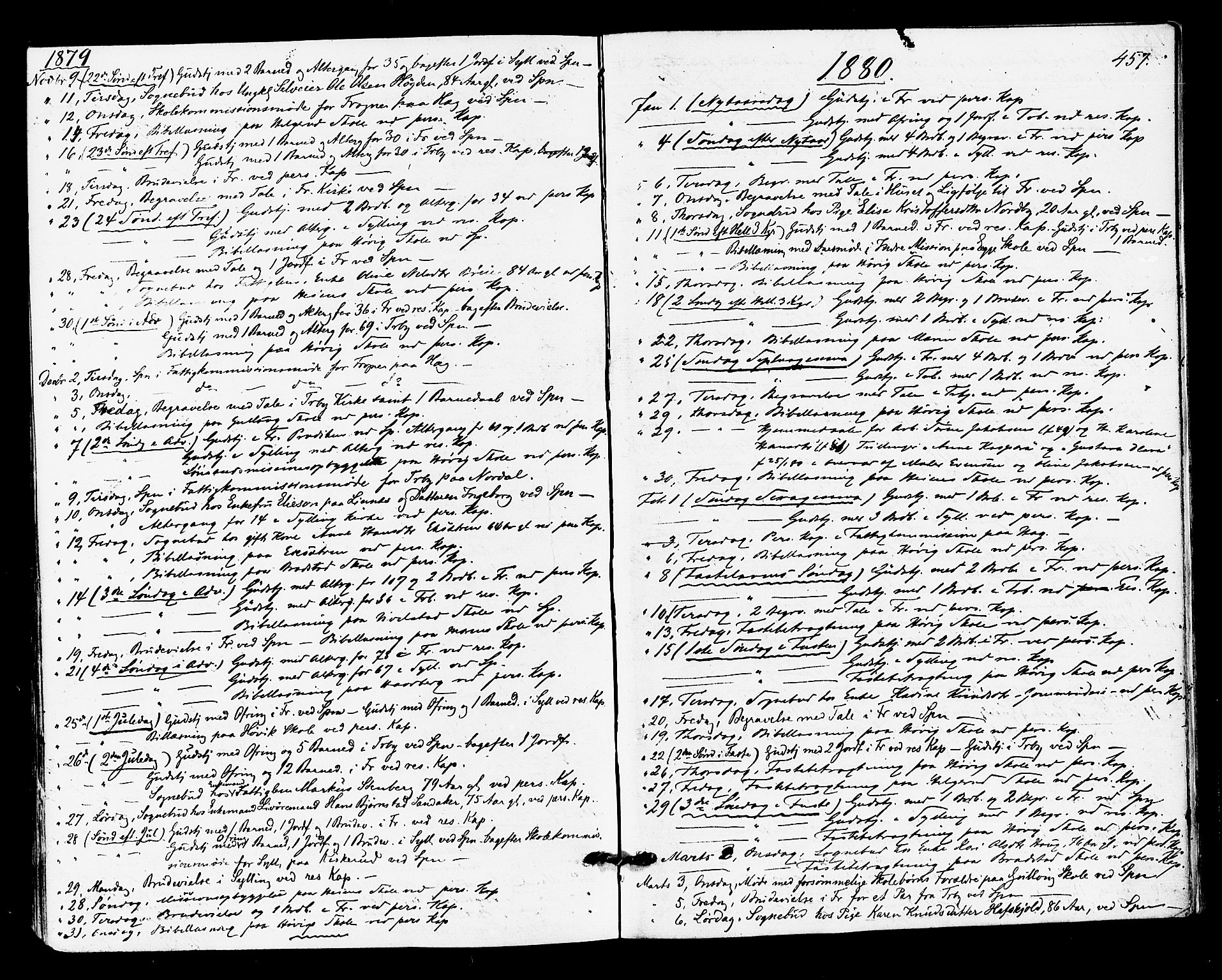 Lier kirkebøker, AV/SAKO-A-230/F/Fa/L0014: Parish register (official) no. I 14, 1875-1882, p. 457