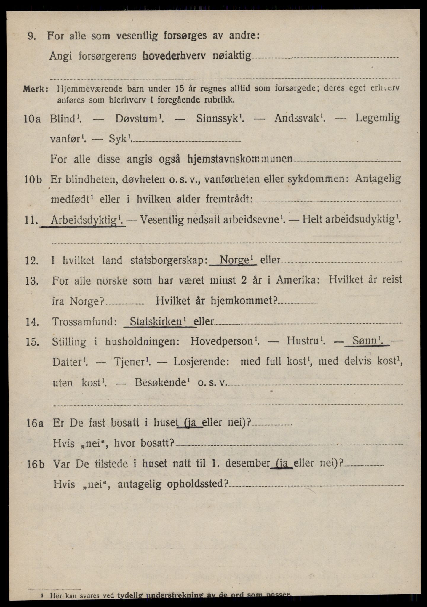 SAT, 1920 census for Rovde, 1920, p. 250