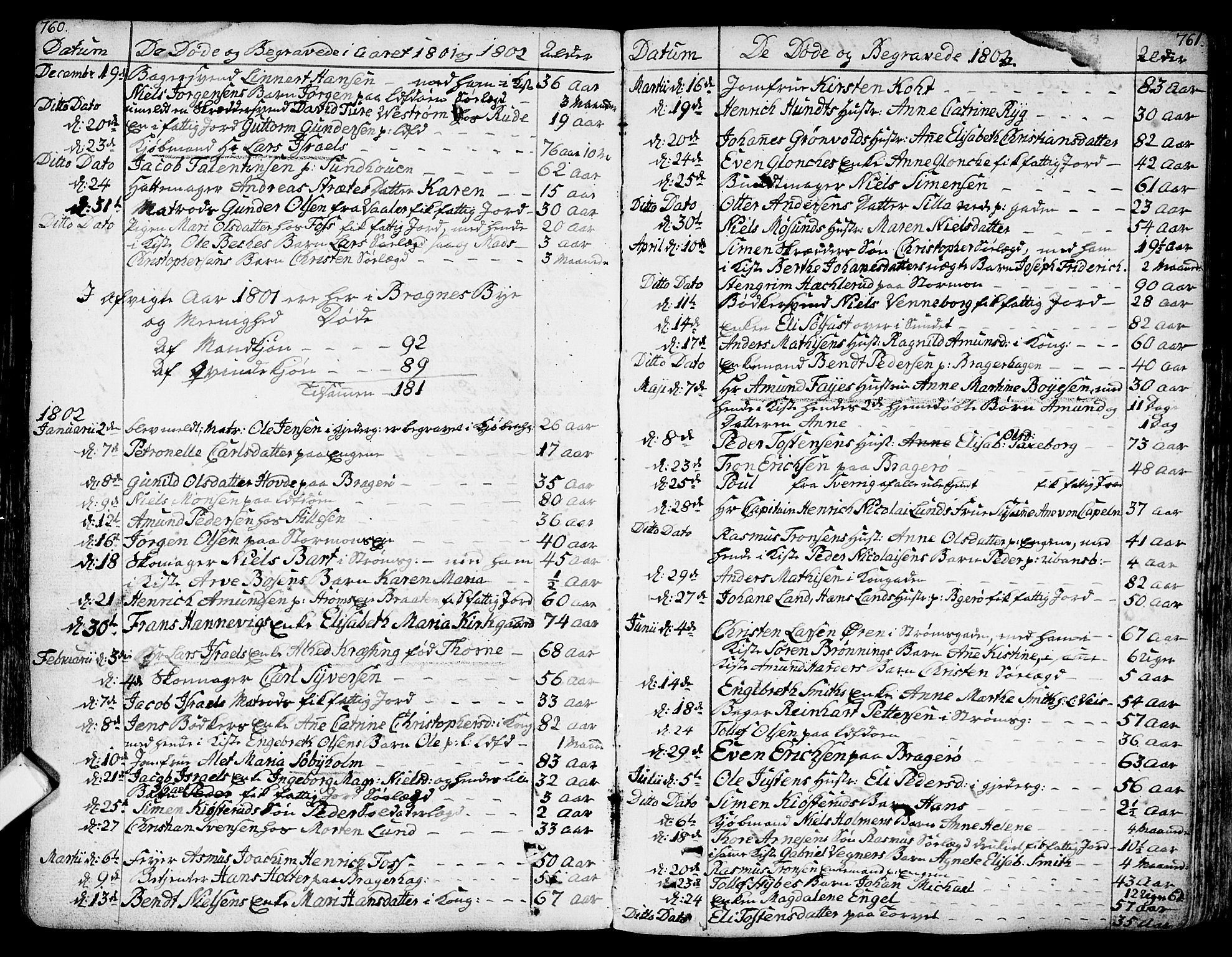 Bragernes kirkebøker, SAKO/A-6/F/Fa/L0006a: Parish register (official) no. I 6, 1782-1814, p. 760-761