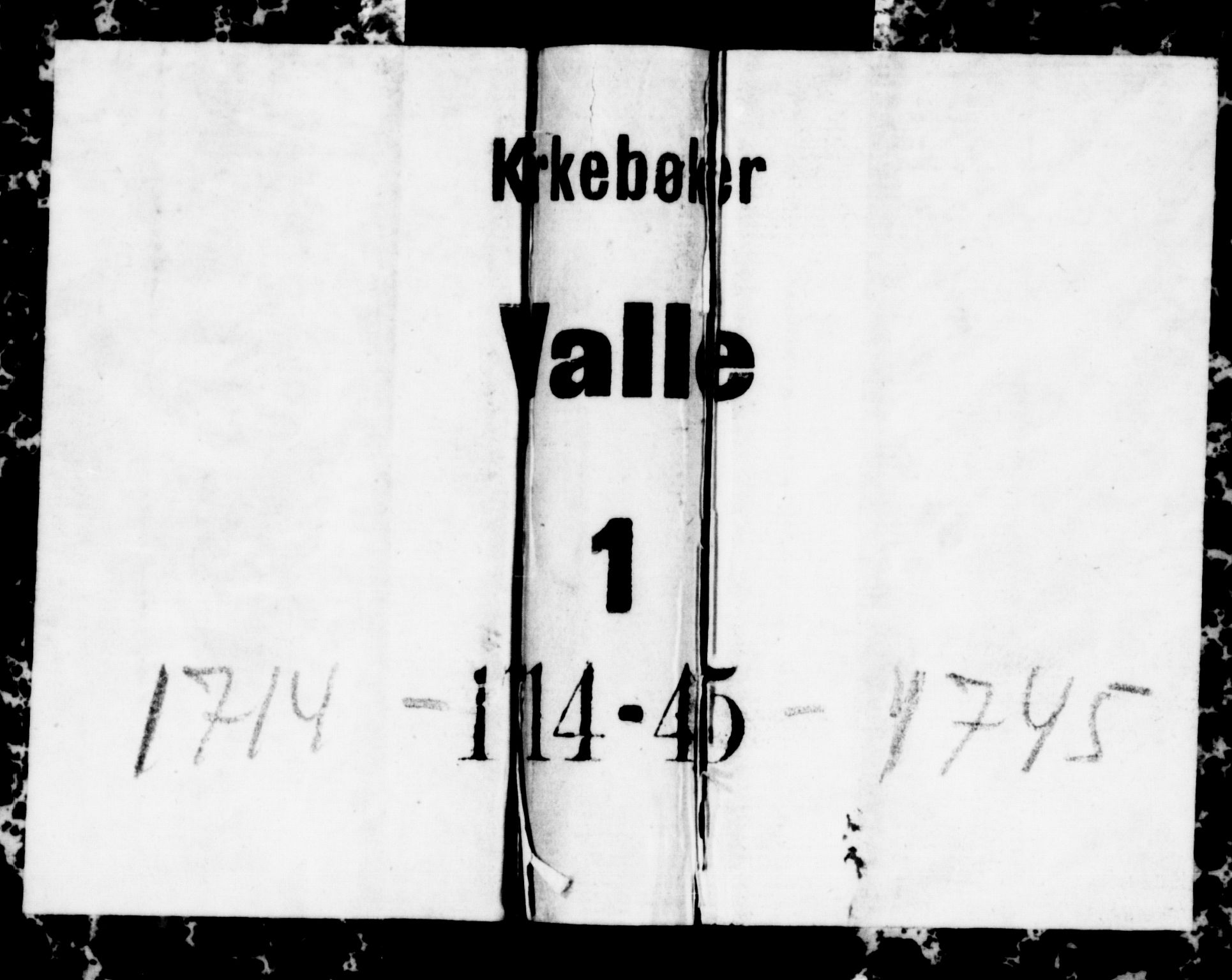 Valle sokneprestkontor, SAK/1111-0044/F/Fa/Fac/L0001: Parish register (official) no. A 1, 1714-1745