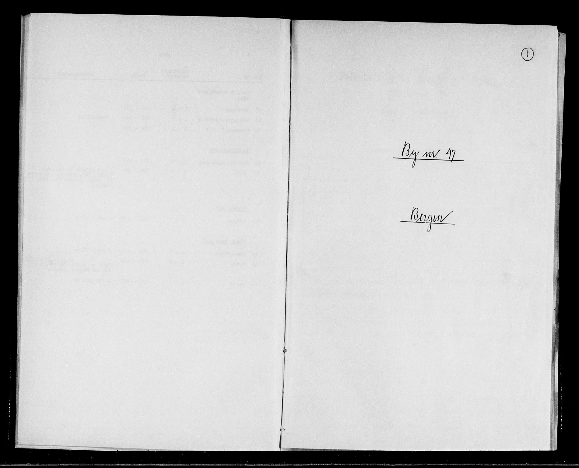 RA, 1891 Census for 1301 Bergen, 1891, p. 1