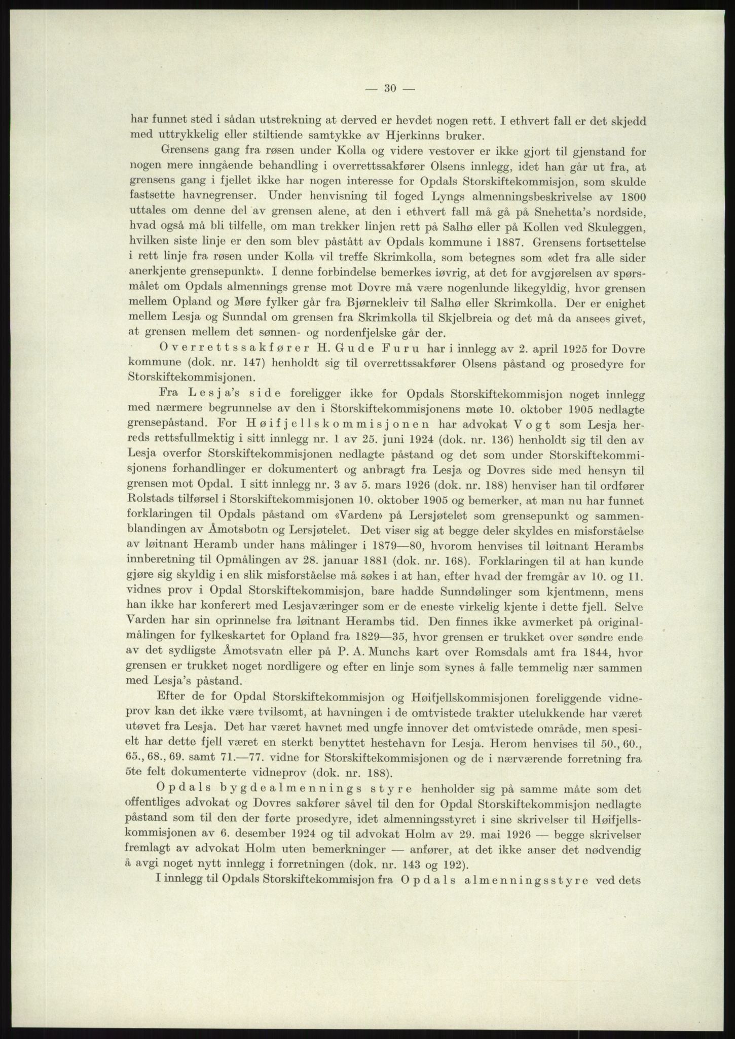 Høyfjellskommisjonen, AV/RA-S-1546/X/Xa/L0001: Nr. 1-33, 1909-1953, p. 3704