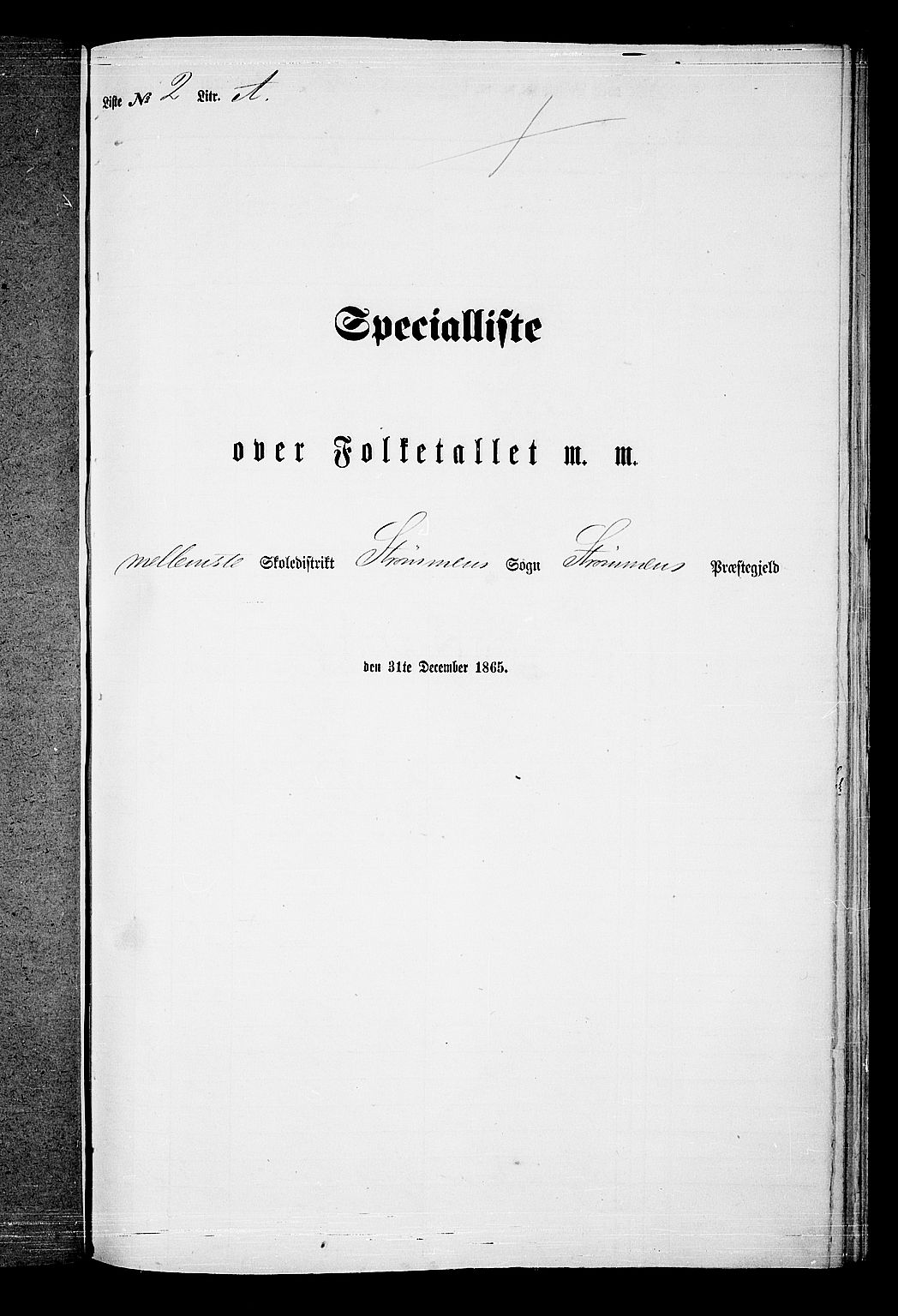 RA, 1865 census for Strømm, 1865, p. 16