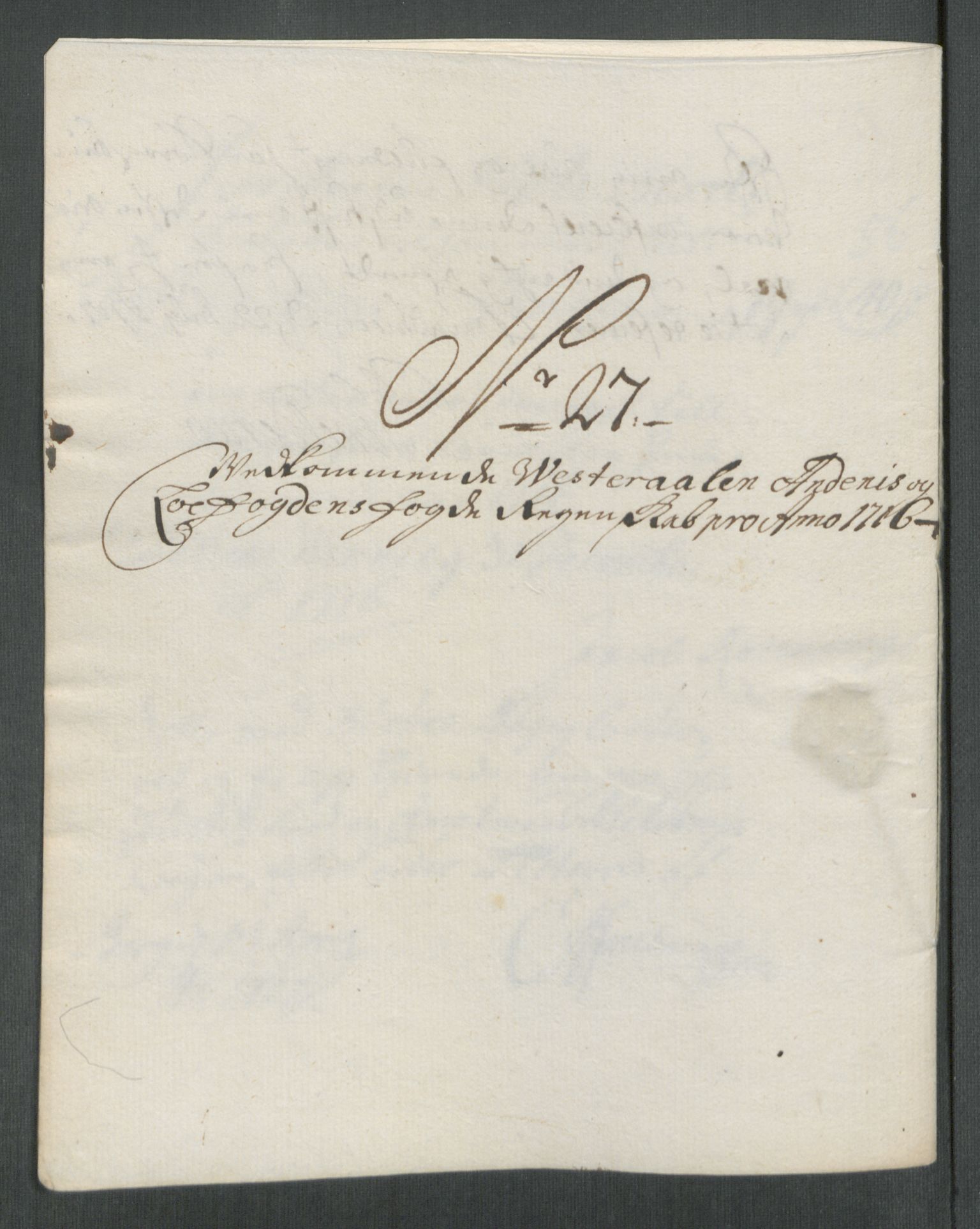 Rentekammeret inntil 1814, Reviderte regnskaper, Fogderegnskap, AV/RA-EA-4092/R67/L4682: Fogderegnskap Vesterålen, Andenes og Lofoten, 1716, p. 201