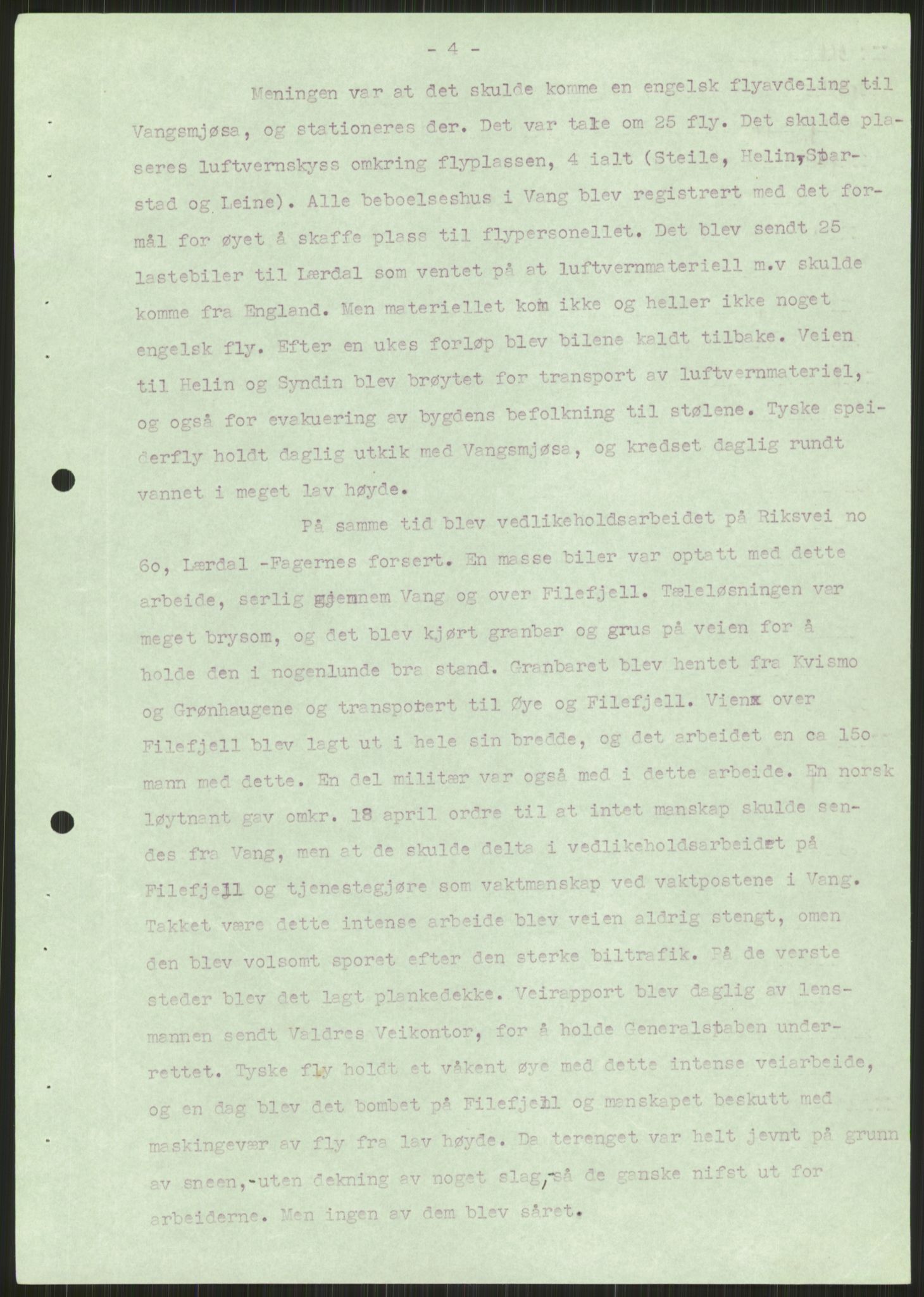 Forsvaret, Forsvarets krigshistoriske avdeling, AV/RA-RAFA-2017/Y/Ya/L0014: II-C-11-31 - Fylkesmenn.  Rapporter om krigsbegivenhetene 1940., 1940, p. 230