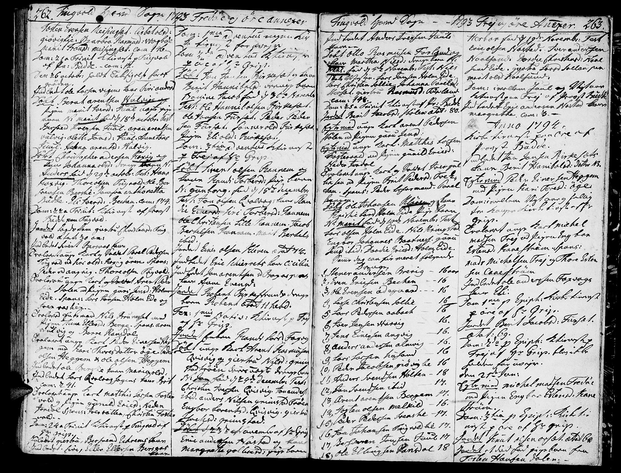 Ministerialprotokoller, klokkerbøker og fødselsregistre - Møre og Romsdal, SAT/A-1454/586/L0980: Parish register (official) no. 586A06, 1776-1794, p. 262-263