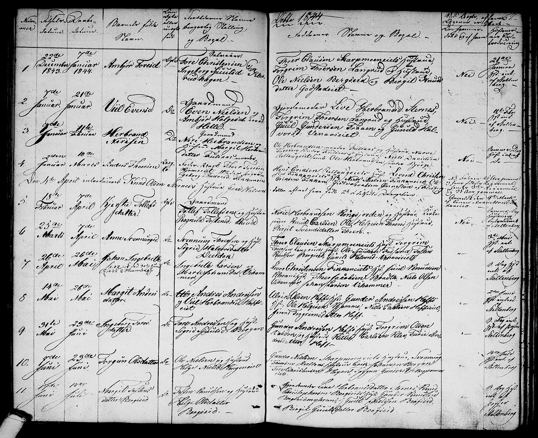 Rollag kirkebøker, SAKO/A-240/G/Ga/L0002: Parish register (copy) no. I 2, 1831-1856, p. 67