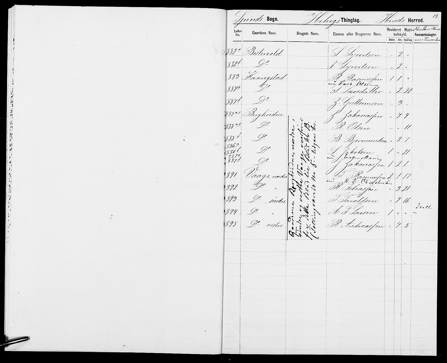 SAK, 1875 census for 1039P Herad, 1875, p. 20