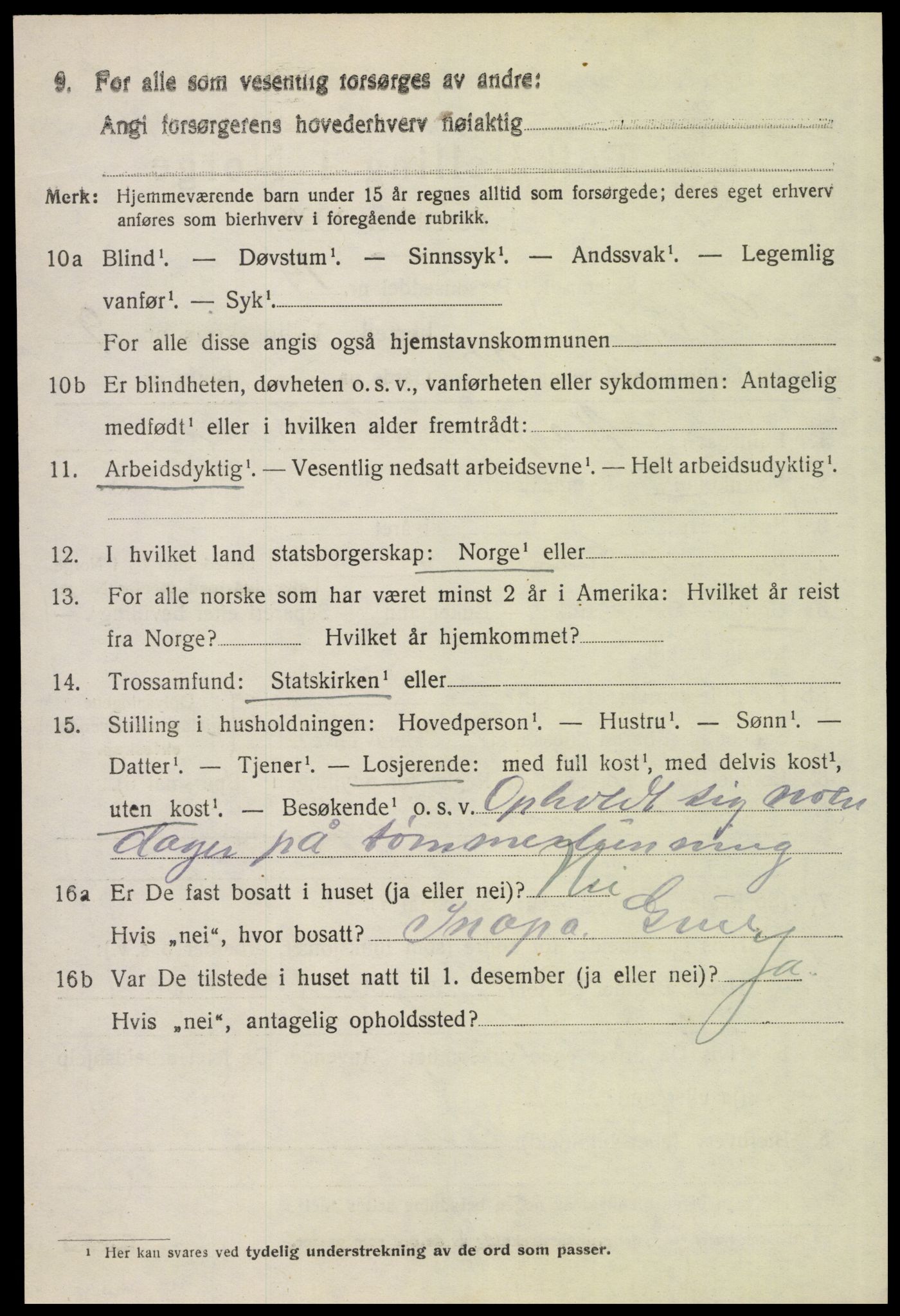 SAH, 1920 census for Grue, 1920, p. 8288