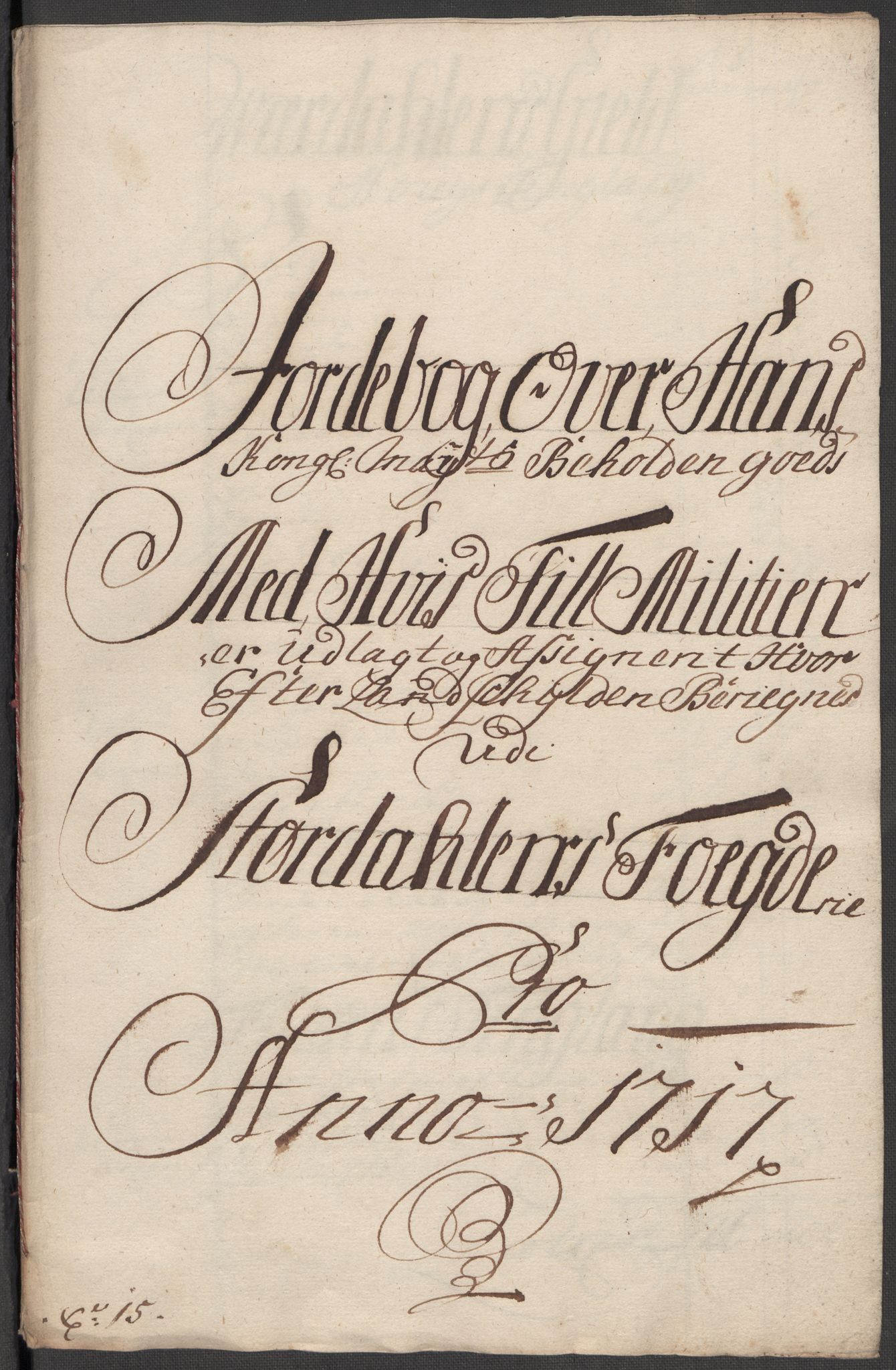 Rentekammeret inntil 1814, Reviderte regnskaper, Fogderegnskap, RA/EA-4092/R62/L4207: Fogderegnskap Stjørdal og Verdal, 1717, p. 178