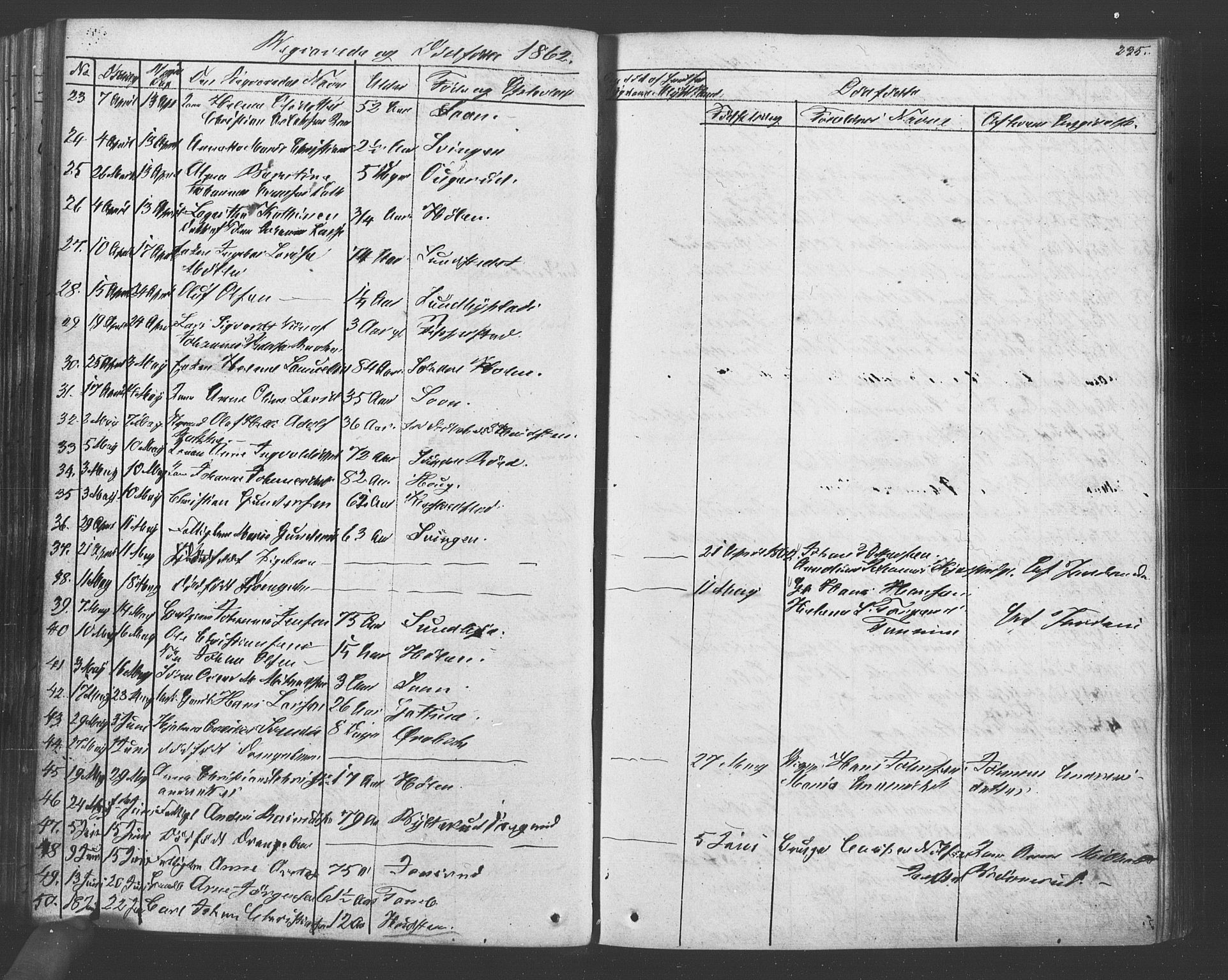 Vestby prestekontor Kirkebøker, SAO/A-10893/F/Fa/L0007: Parish register (official) no. I 7, 1850-1862, p. 235