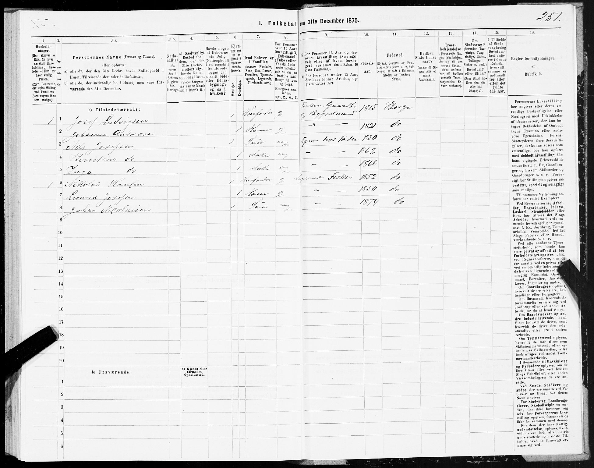 SAT, 1875 census for 1862P Borge, 1875, p. 2251