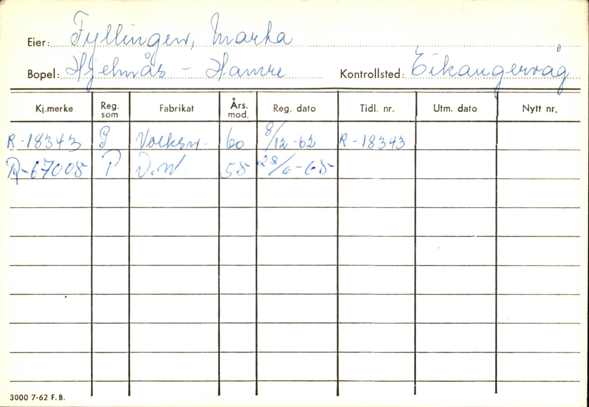 Statens vegvesen, Hordaland vegkontor, AV/SAB-A-5201/2/Ha/L0015: R-eierkort F-G, 1920-1971, p. 87