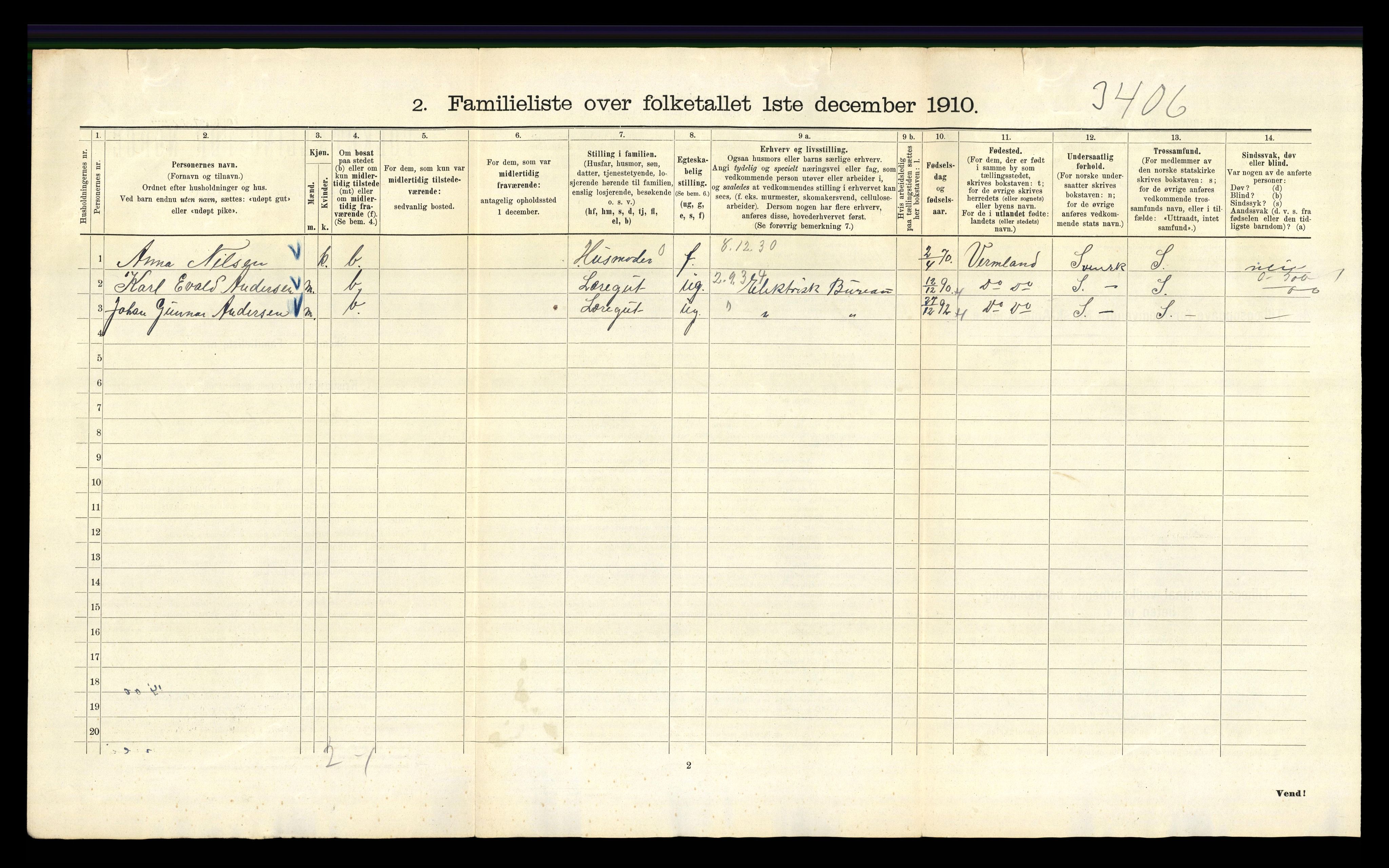 RA, 1910 census for Kristiania, 1910, p. 33420