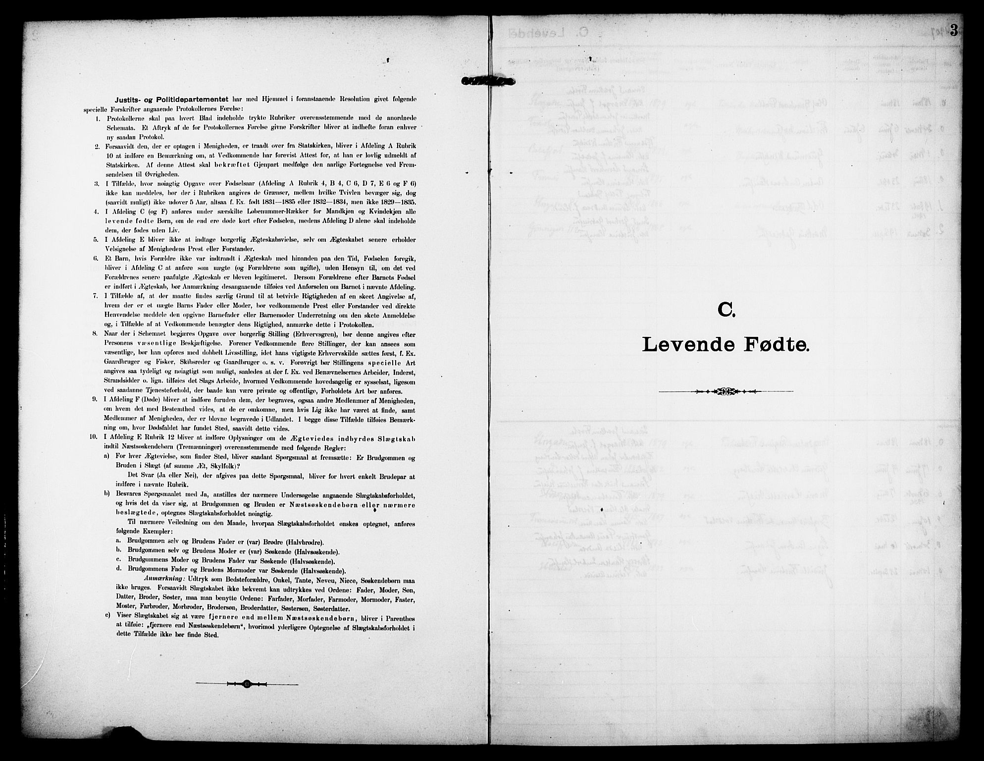 Tromsø sokneprestkontor/stiftsprosti/domprosti, AV/SATØ-S-1343/G/Ge/L0068: Dissenter register no. 68, 1907-1917, p. 3