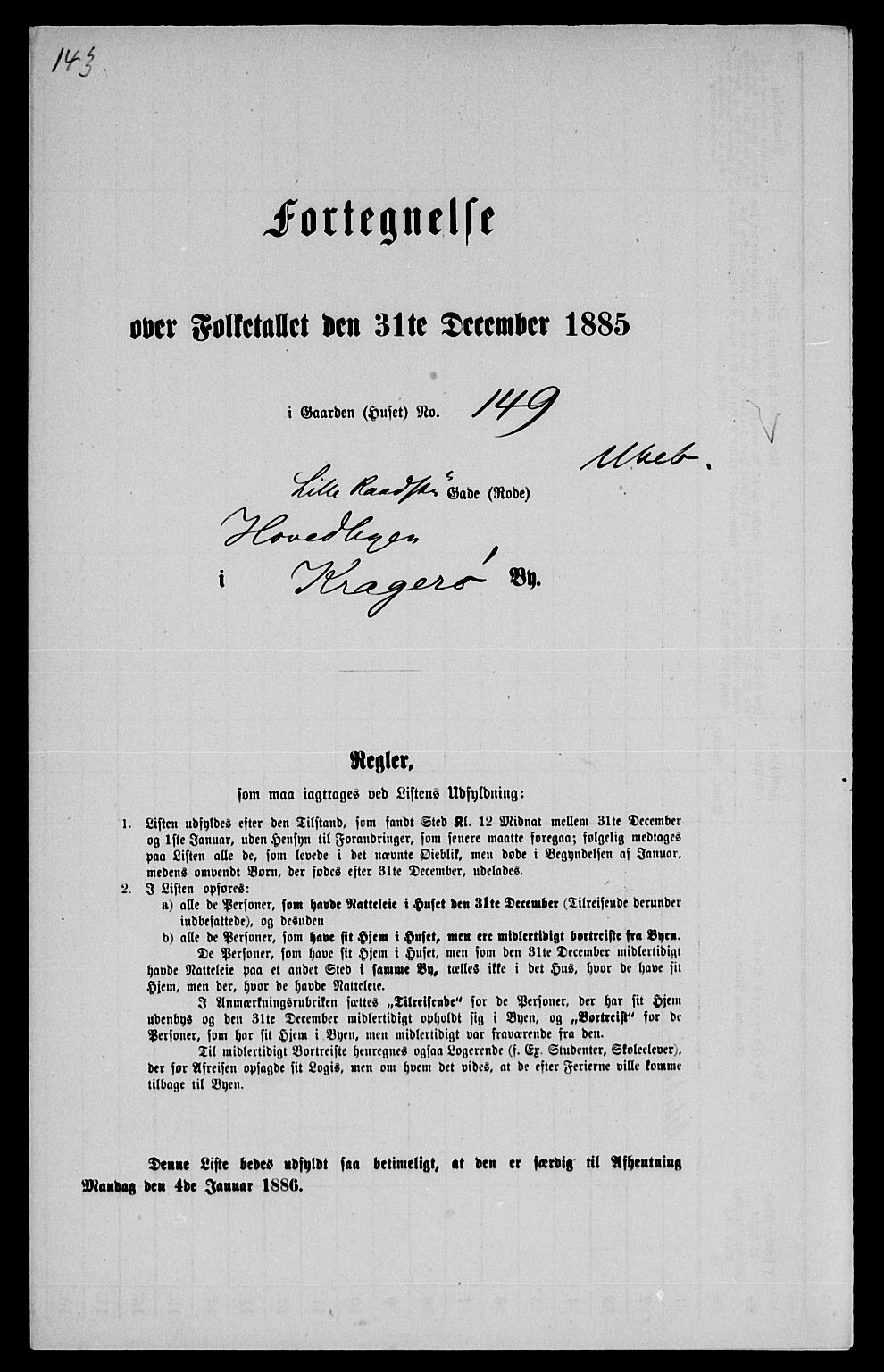 SAKO, 1885 census for 0801 Kragerø, 1885, p. 1319