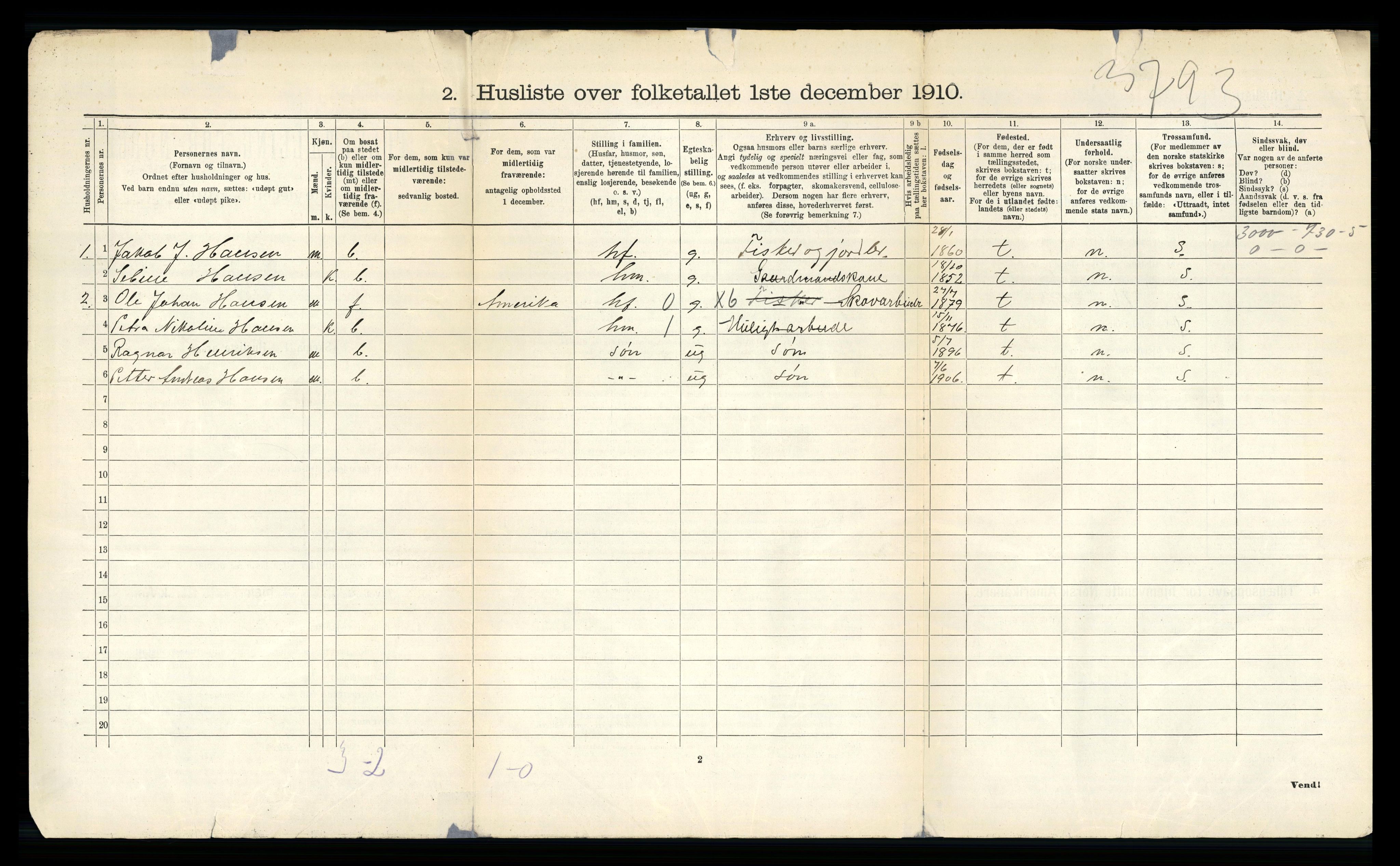 RA, 1910 census for Bø, 1910, p. 572