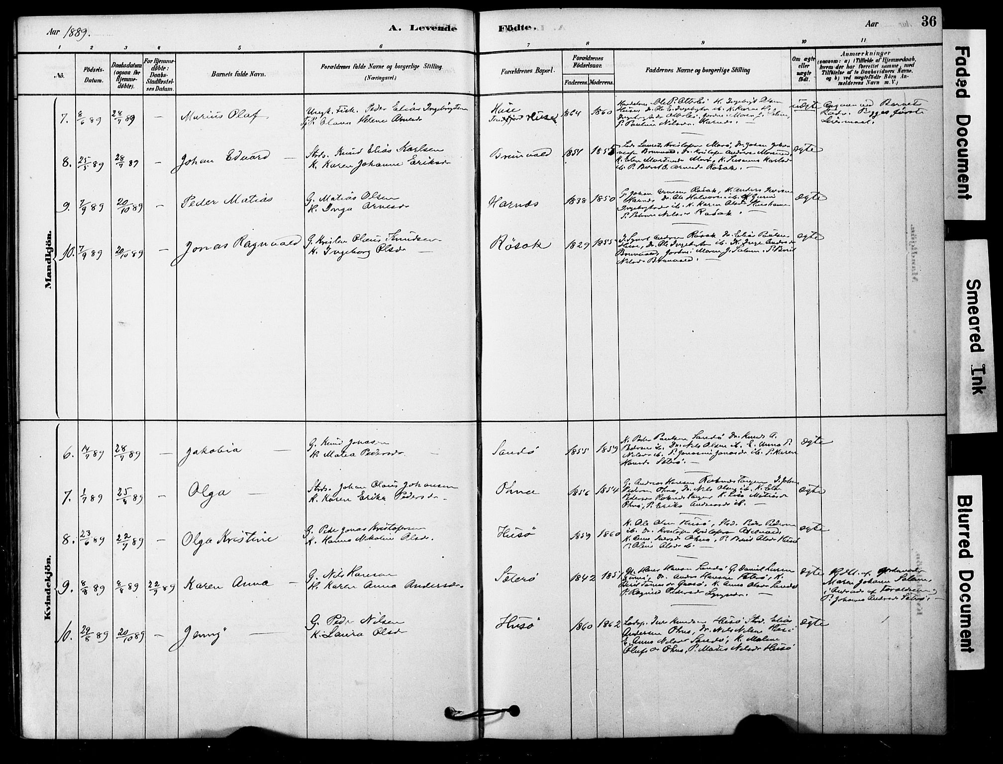 Ministerialprotokoller, klokkerbøker og fødselsregistre - Møre og Romsdal, AV/SAT-A-1454/561/L0729: Parish register (official) no. 561A03, 1878-1900, p. 36