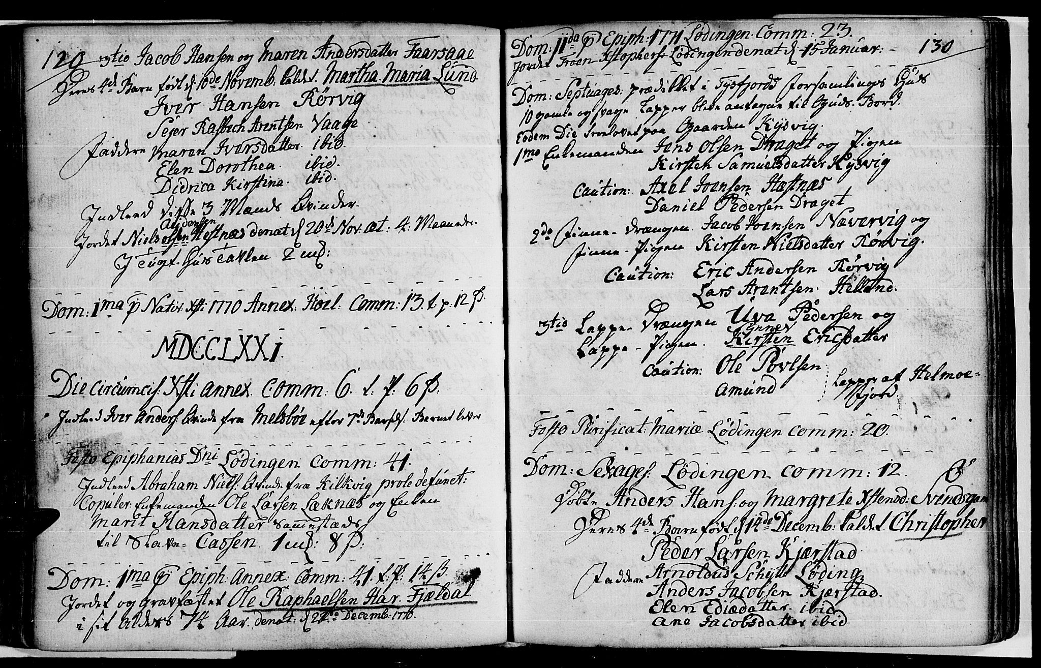 Ministerialprotokoller, klokkerbøker og fødselsregistre - Nordland, SAT/A-1459/872/L1029: Parish register (official) no. 872A04, 1765-1787, p. 130