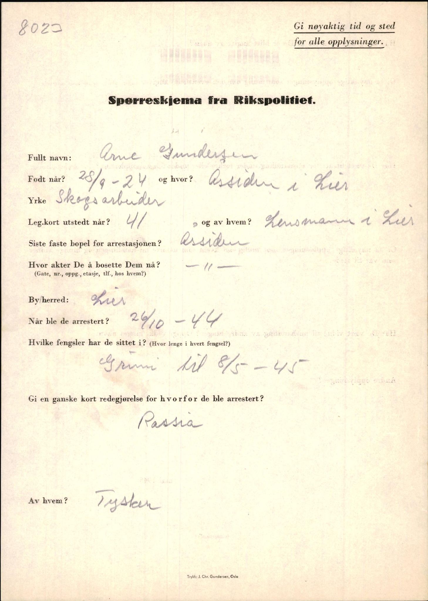 Rikspolitisjefen, AV/RA-S-1560/L/L0005: Gidske, Peder Martin -  Hansell, Georg, 1940-1945, p. 559