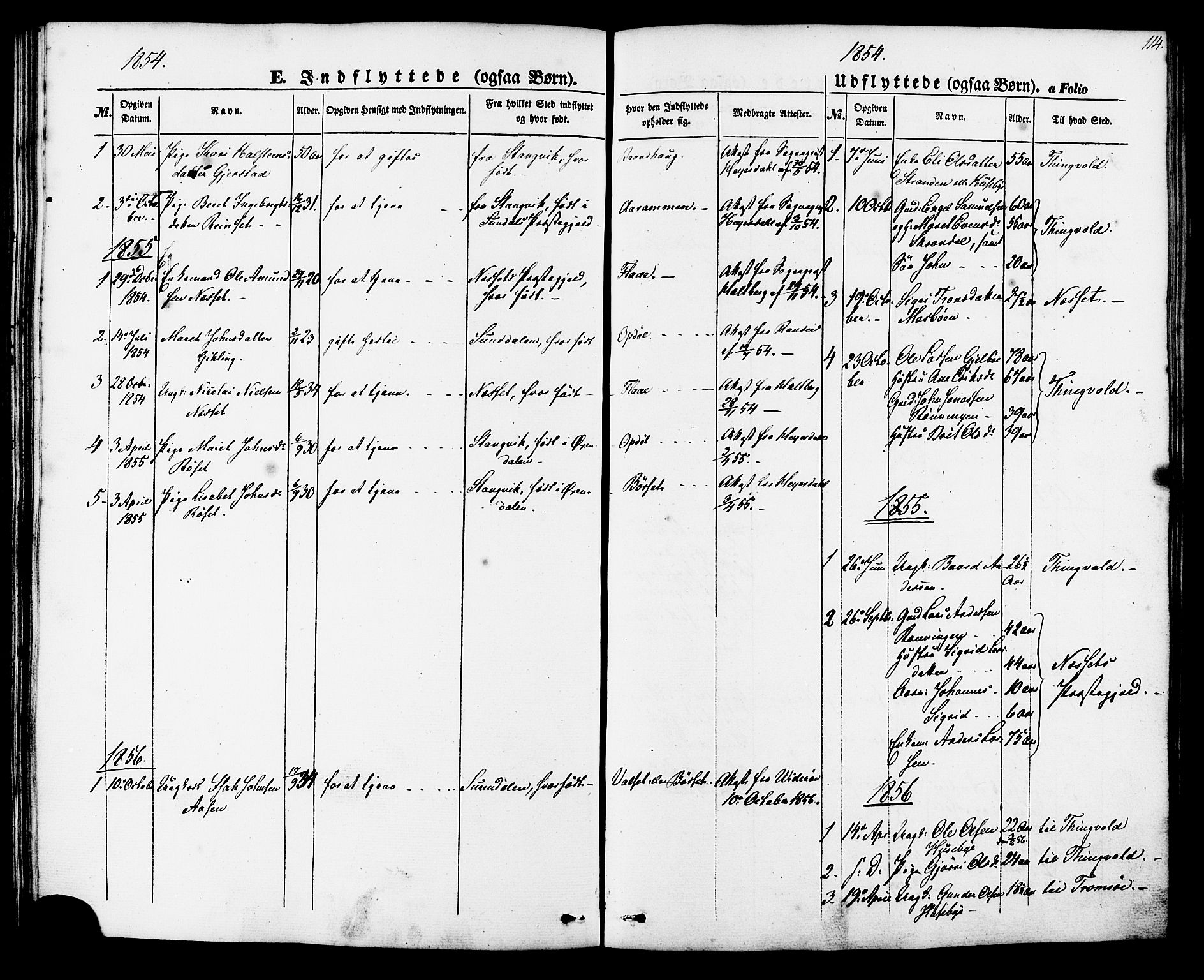Ministerialprotokoller, klokkerbøker og fødselsregistre - Møre og Romsdal, SAT/A-1454/588/L1004: Parish register (official) no. 588A01, 1854-1870, p. 114