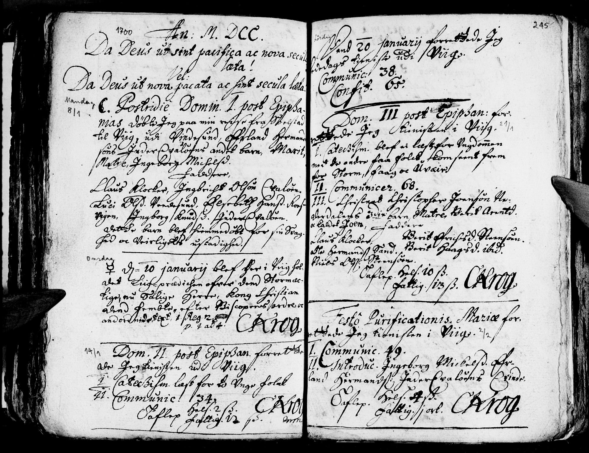 Ministerialprotokoller, klokkerbøker og fødselsregistre - Nordland, SAT/A-1459/812/L0172: Parish register (official) no. 812A01, 1677-1718, p. 245