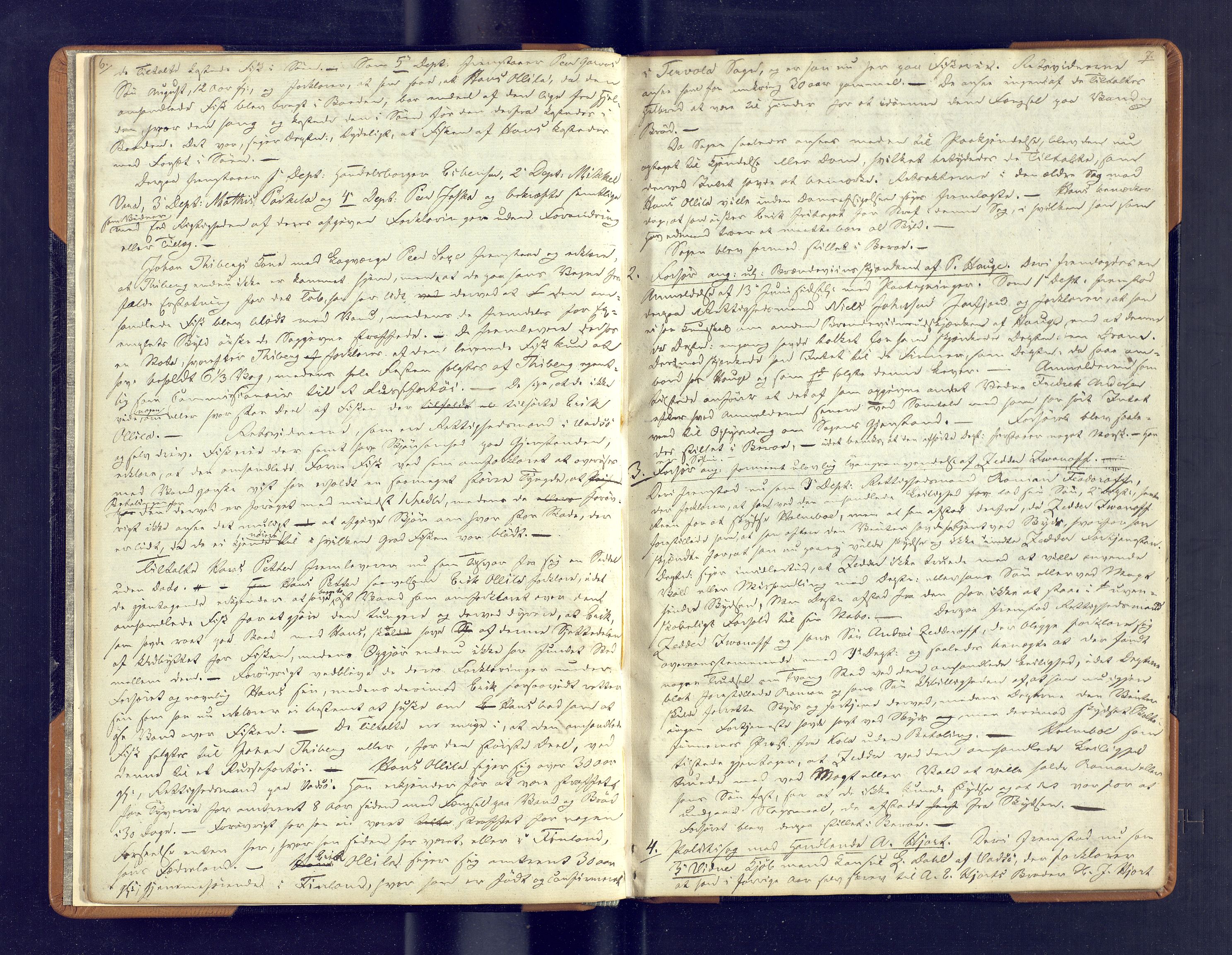 Varanger fogderi-sorenskriveri/Tana og Varanger sorenskriveri, AV/SATØ-S-0059/1/K/Ka/Kab/L0258: Ekstrarettsprotokoller. 2. serie., 1851-1856, p. 6-7