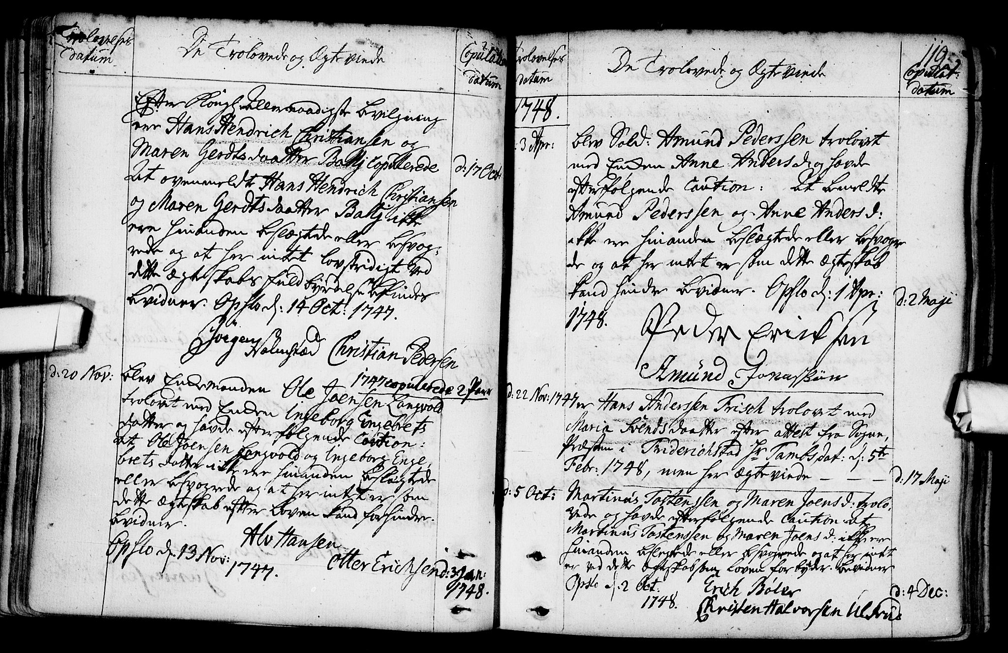 Gamlebyen prestekontor Kirkebøker, SAO/A-10884/F/Fa/L0001: Parish register (official) no. 1, 1734-1818, p. 119