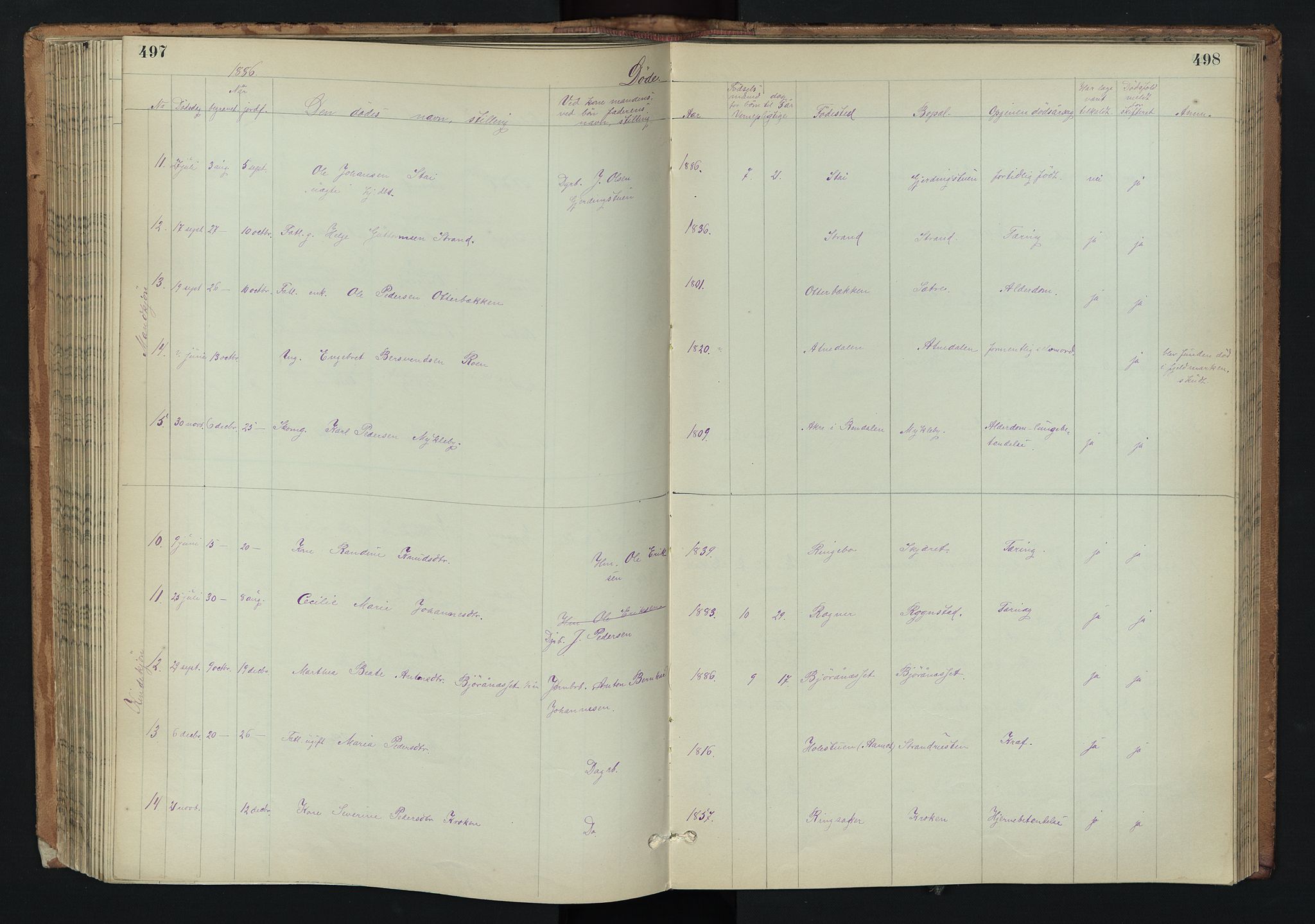 Stor-Elvdal prestekontor, AV/SAH-PREST-052/H/Ha/Hab/L0002: Parish register (copy) no. 2, 1860-1894, p. 497-498