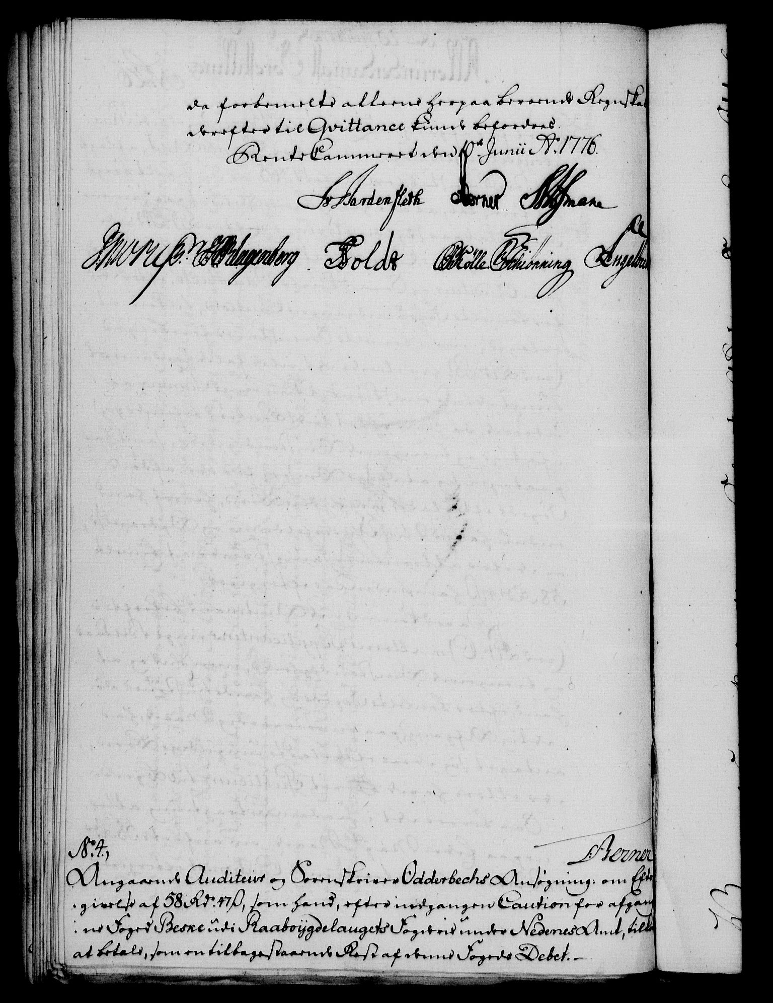 Rentekammeret, Kammerkanselliet, RA/EA-3111/G/Gf/Gfa/L0058: Norsk relasjons- og resolusjonsprotokoll (merket RK 52.58), 1776, p. 115