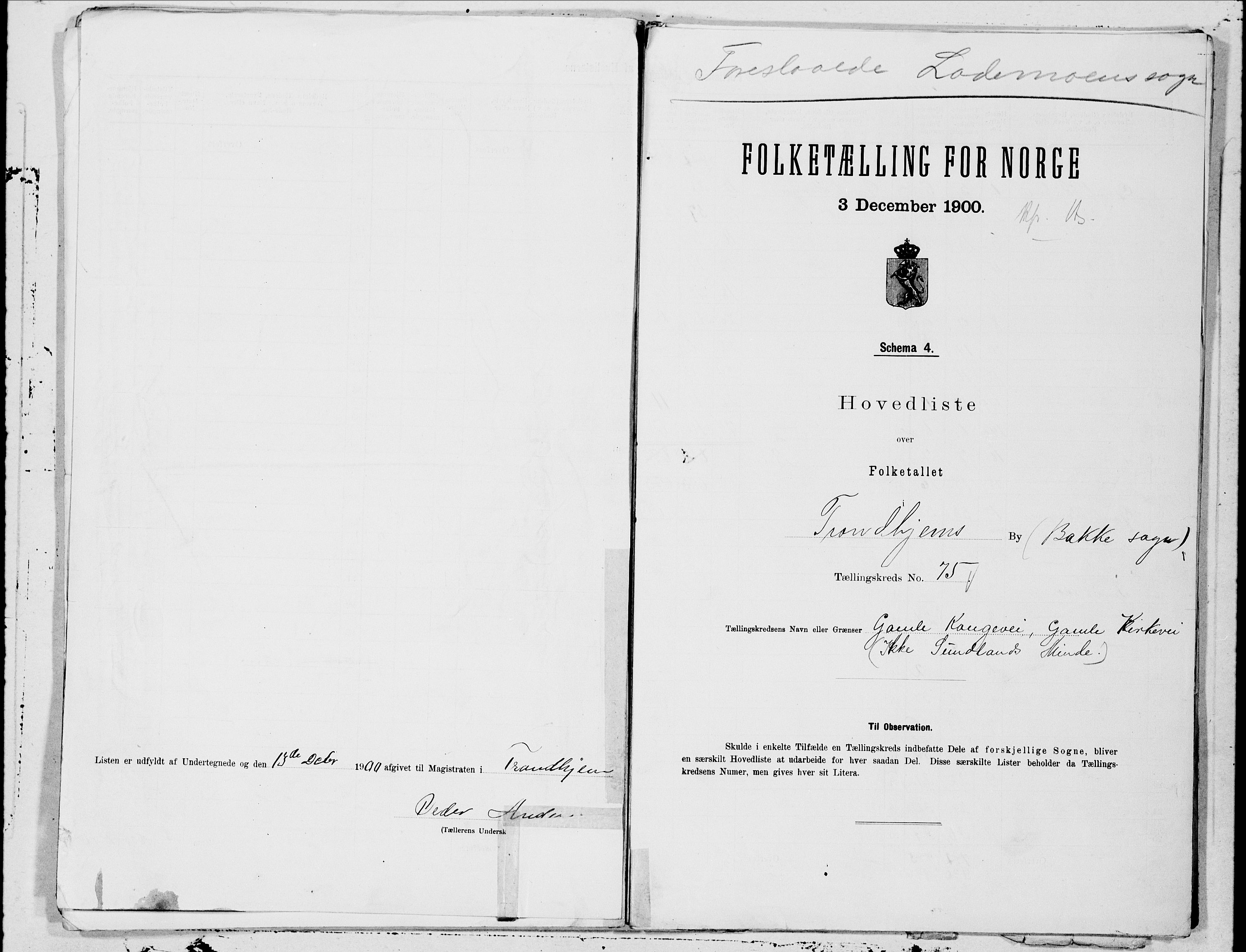 SAT, 1900 census for Trondheim, 1900, p. 149