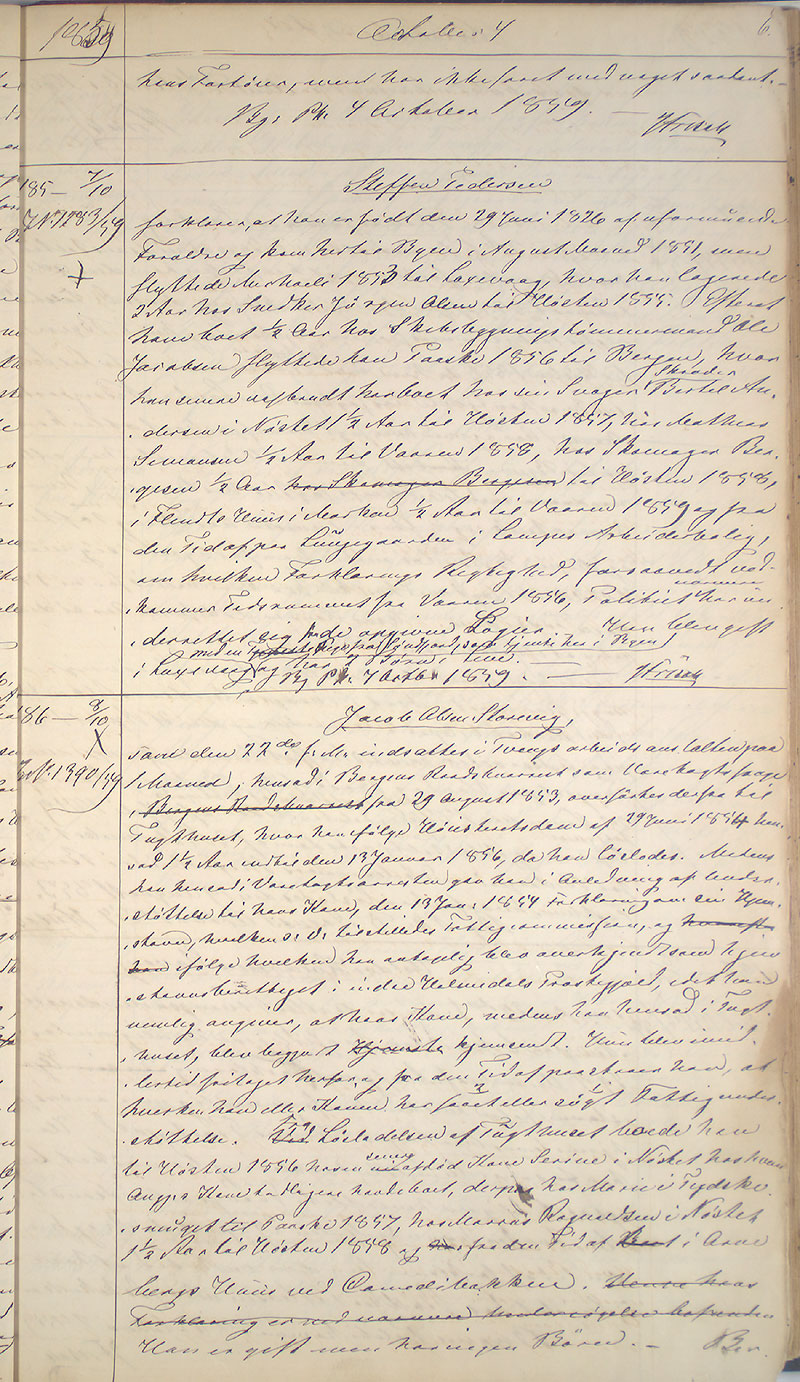 Bergen politikammer / politidistrikt, AV/SAB-A-60401/I/Ic, 1859-1863