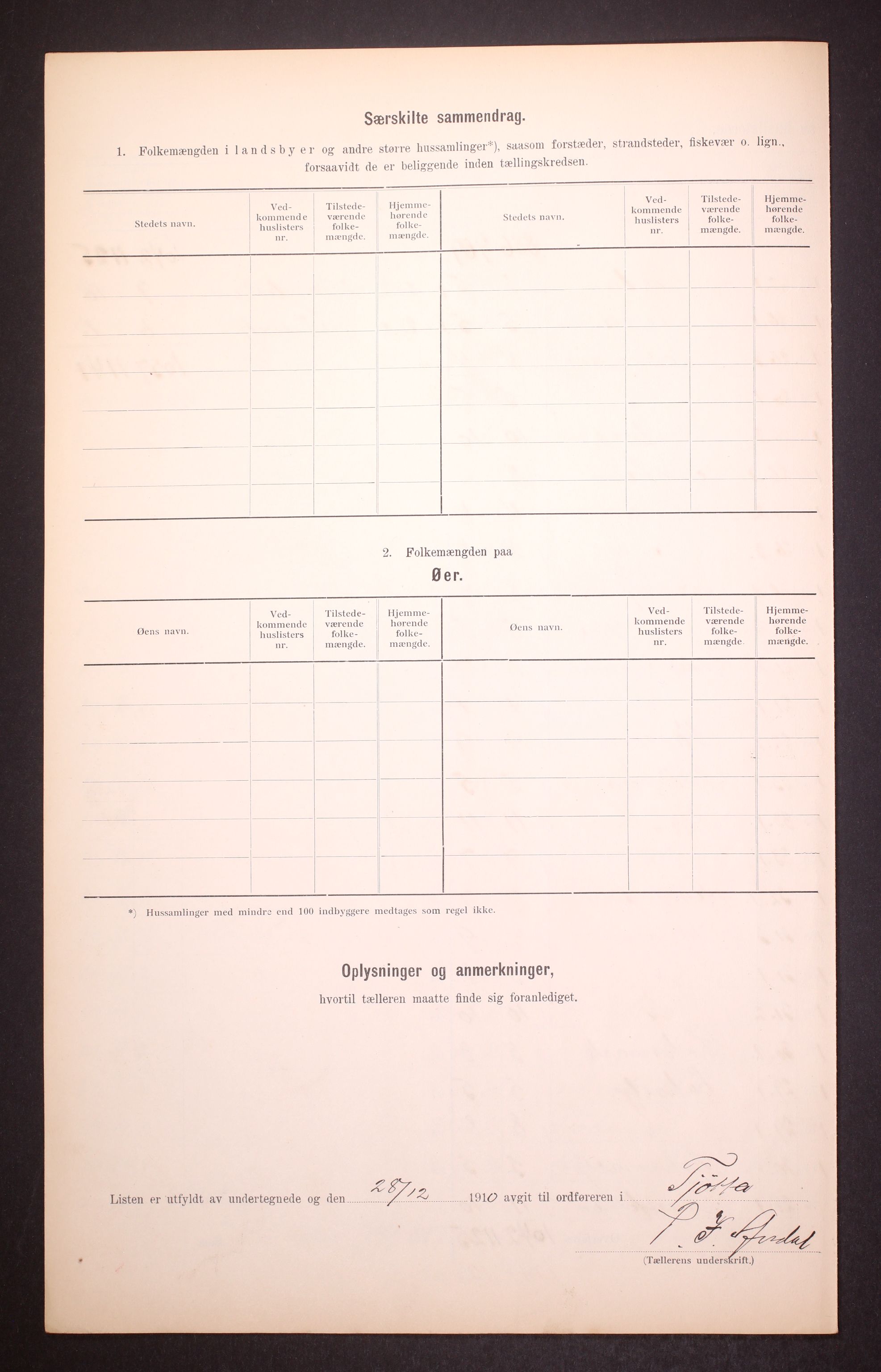 RA, 1910 census for Tjøtta, 1910, p. 9