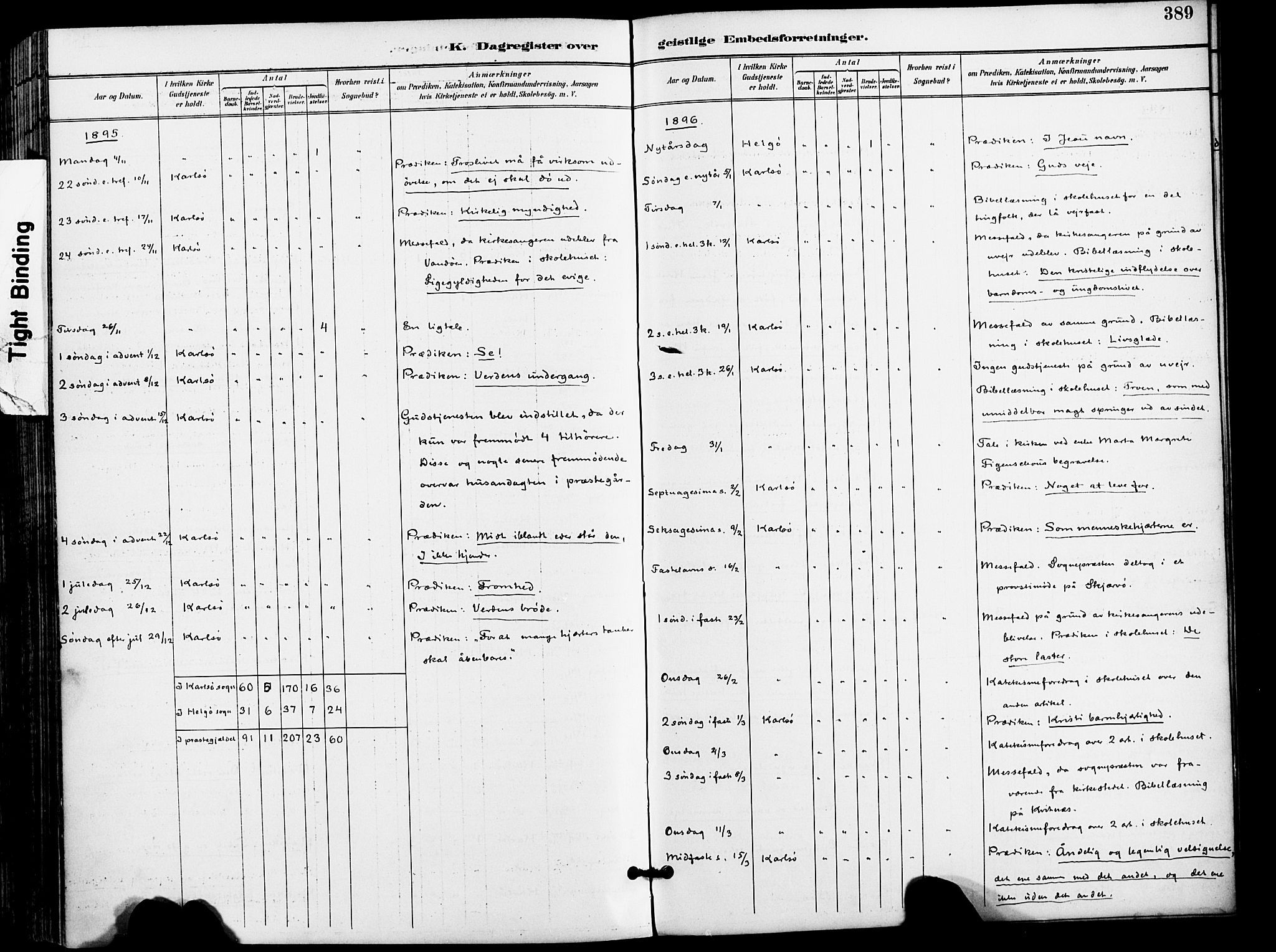 Karlsøy sokneprestembete, AV/SATØ-S-1299/H/Ha/Haa/L0007kirke: Parish register (official) no. 7, 1891-1902, p. 389