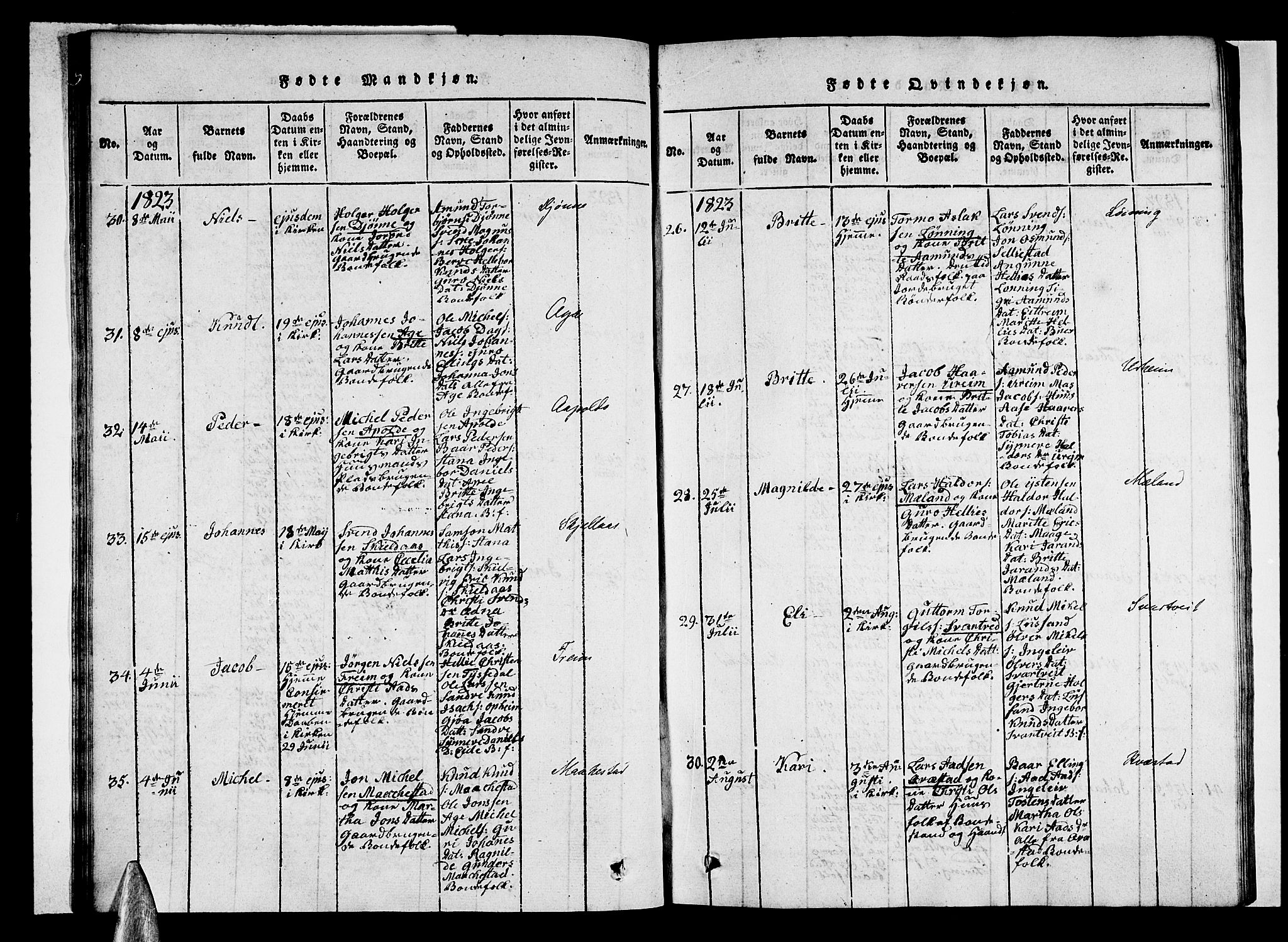 Ullensvang sokneprestembete, AV/SAB-A-78701/H/Haa: Parish register (official) no. A 9, 1819-1826