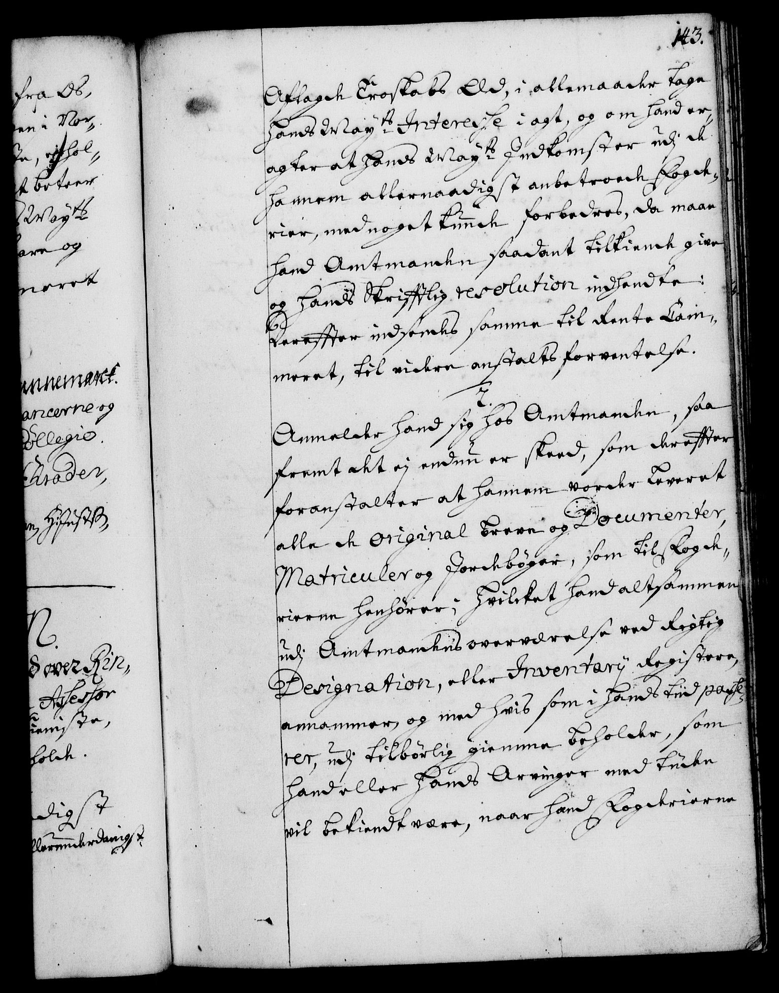 Rentekammeret, Kammerkanselliet, RA/EA-3111/G/Gg/Ggi/L0001: Norsk instruksjonsprotokoll med register (merket RK 53.34), 1720-1729, p. 143