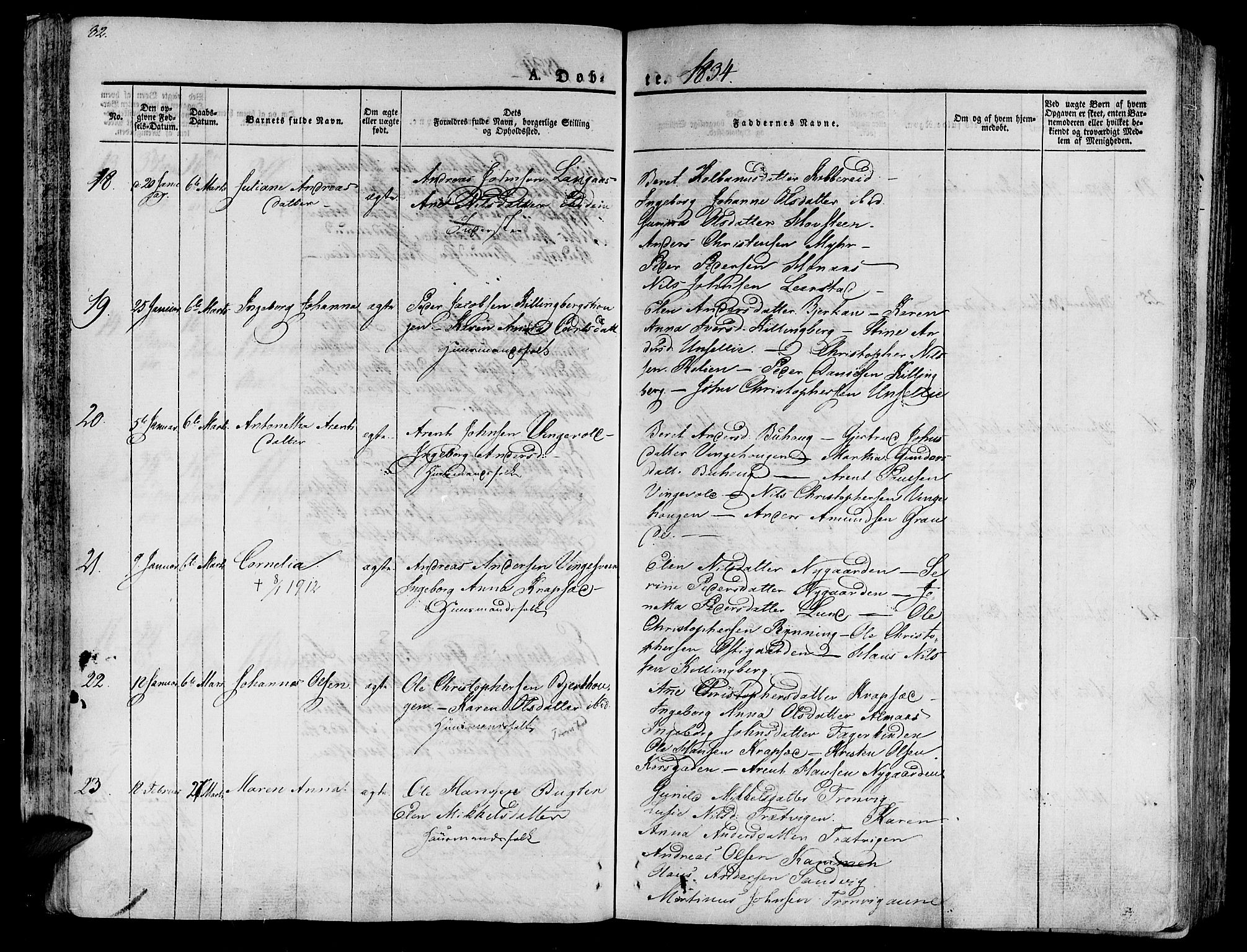 Ministerialprotokoller, klokkerbøker og fødselsregistre - Nord-Trøndelag, SAT/A-1458/701/L0006: Parish register (official) no. 701A06, 1825-1841, p. 82