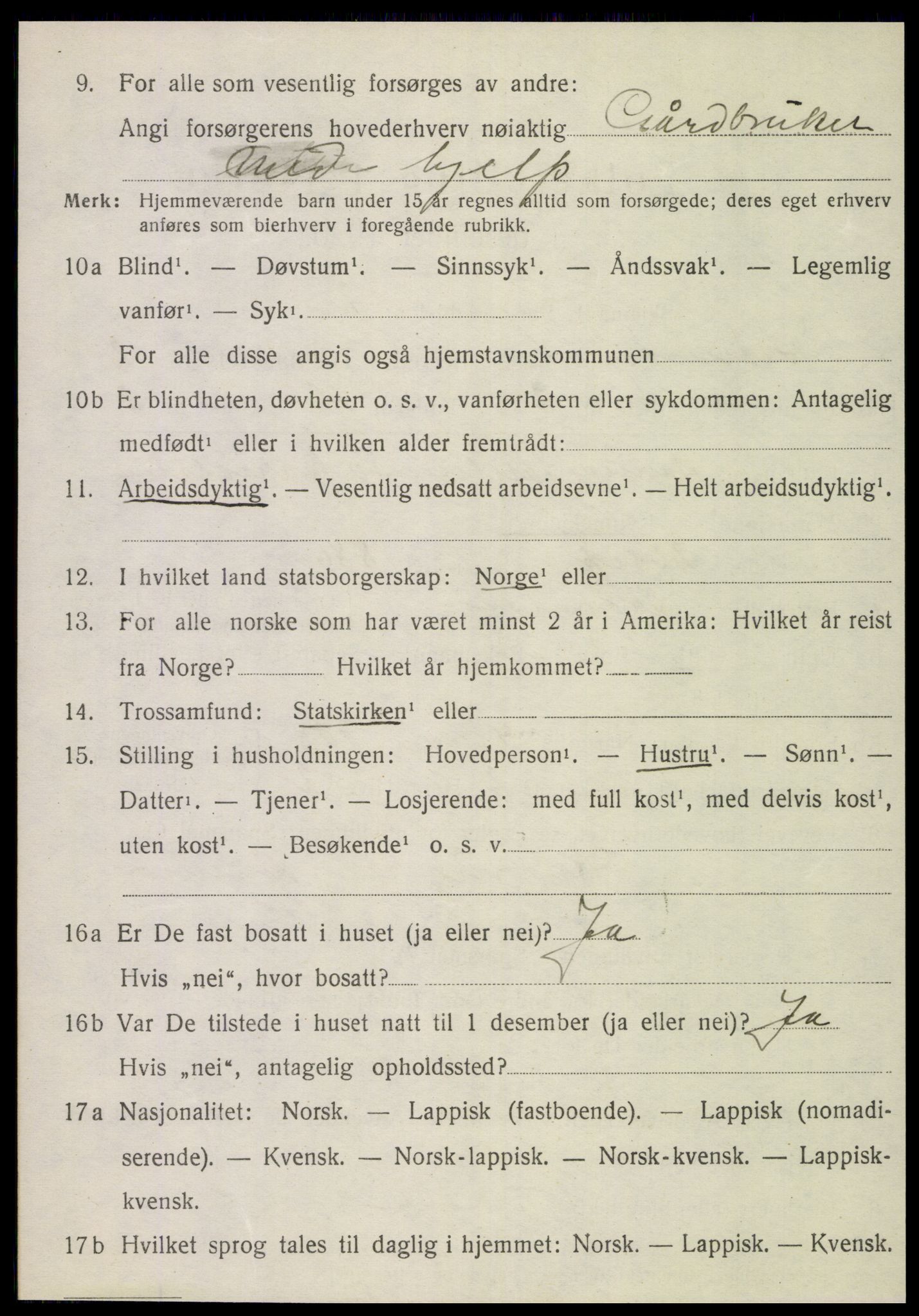 SAT, 1920 census for Brønnøy, 1920, p. 1867