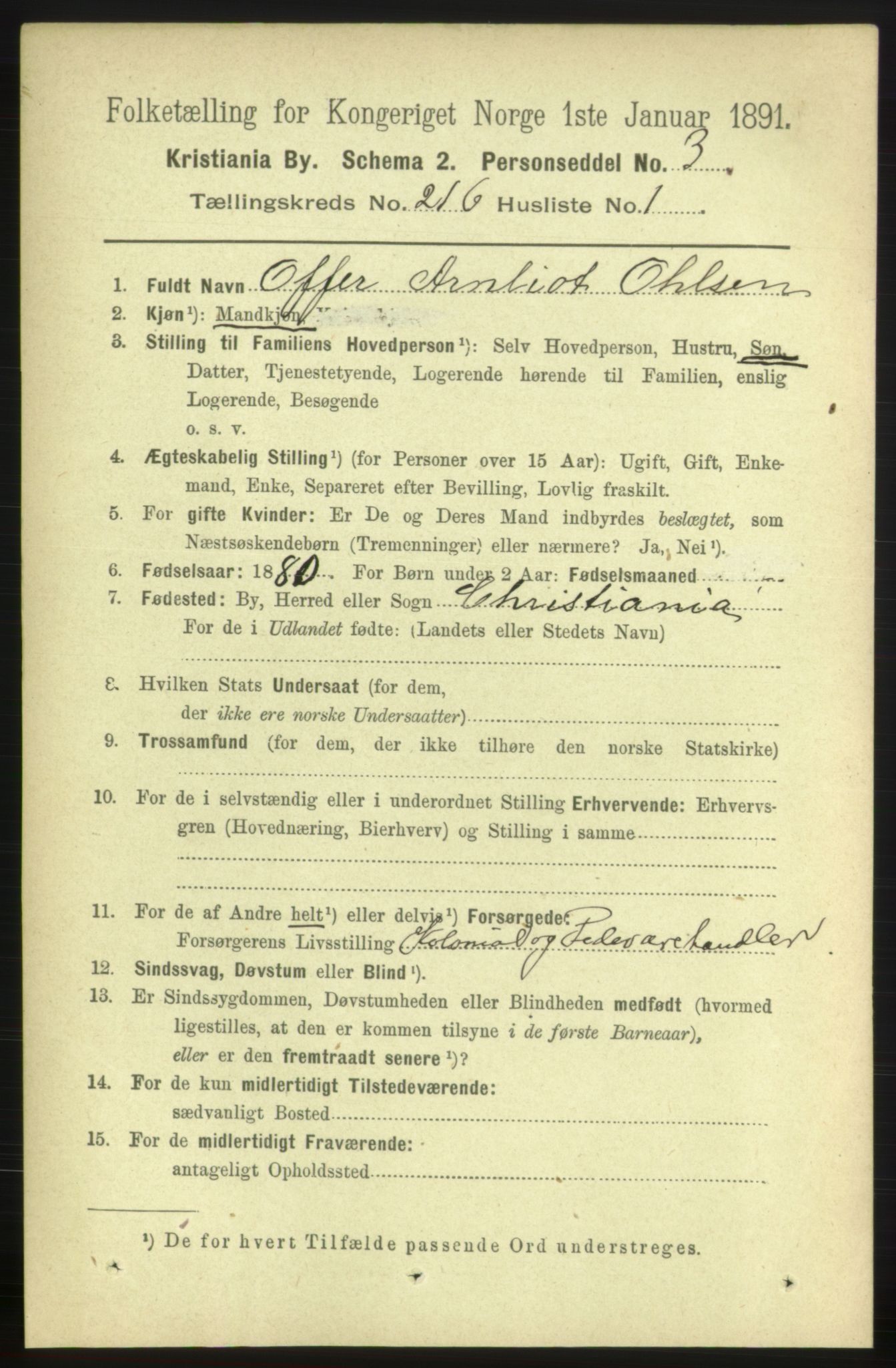 RA, 1891 census for 0301 Kristiania, 1891, p. 128023